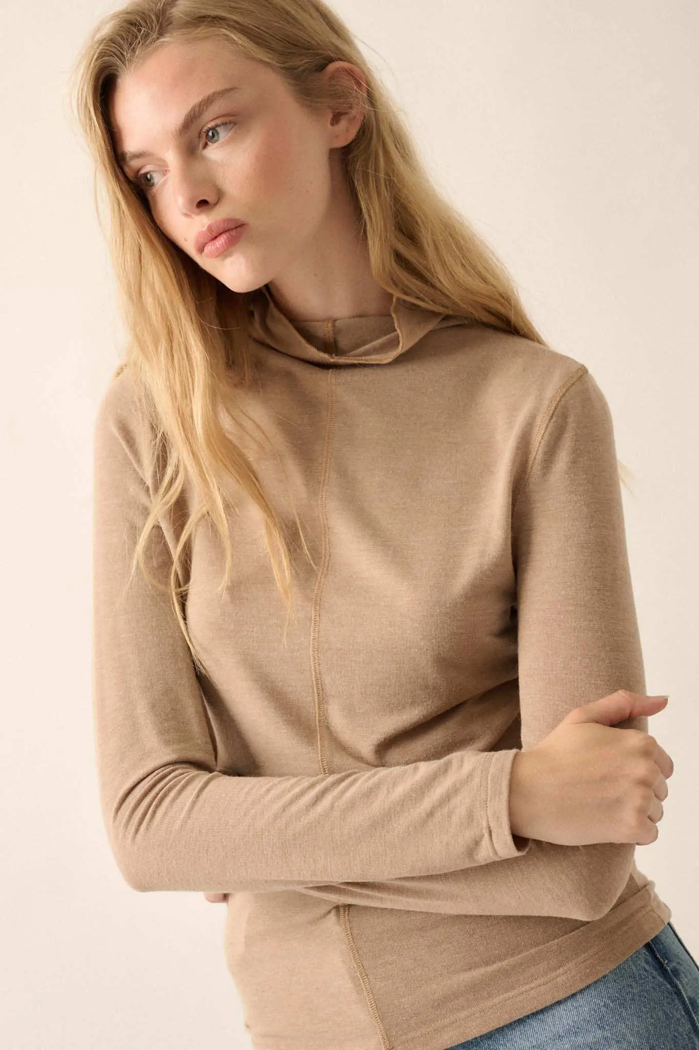 Above and Beyond Mock-Neck Baby Rib Top - Image 22