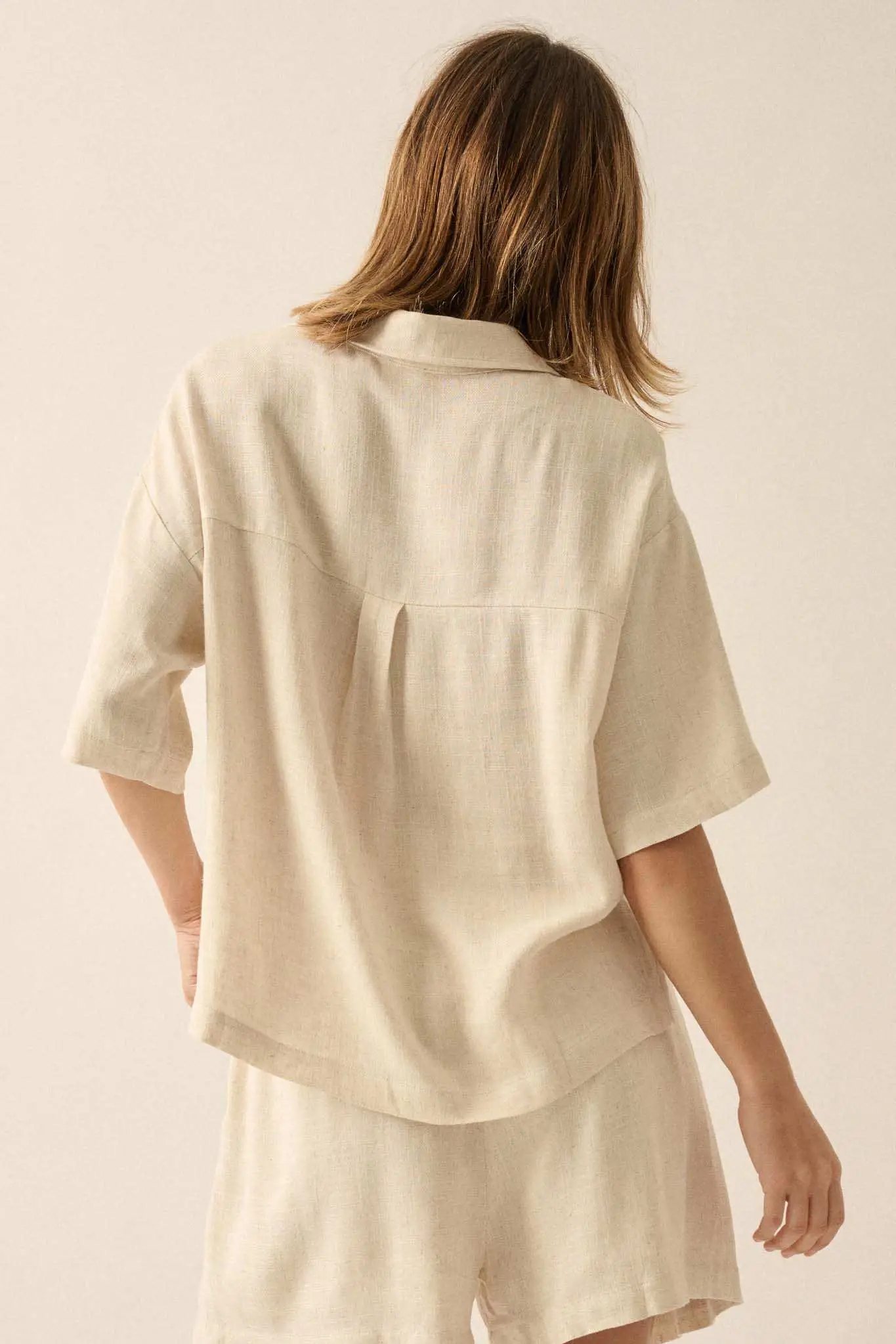 Act Natural Linen-Blend Oversize Short-Sleeve Shirt - Image 14