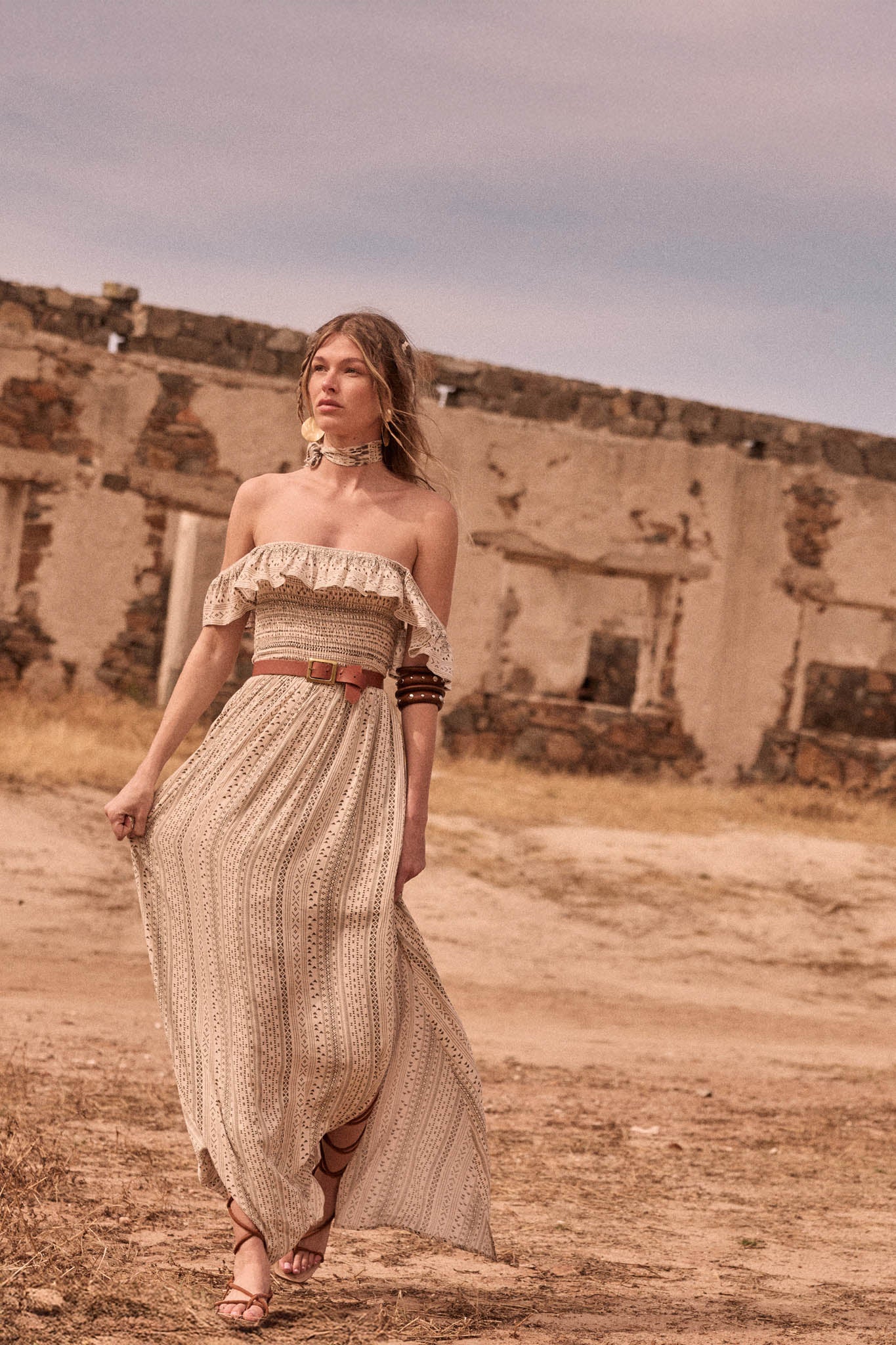 Adventure Begins Geo-Print Off-Shoulder Maxi Dress - Image 2