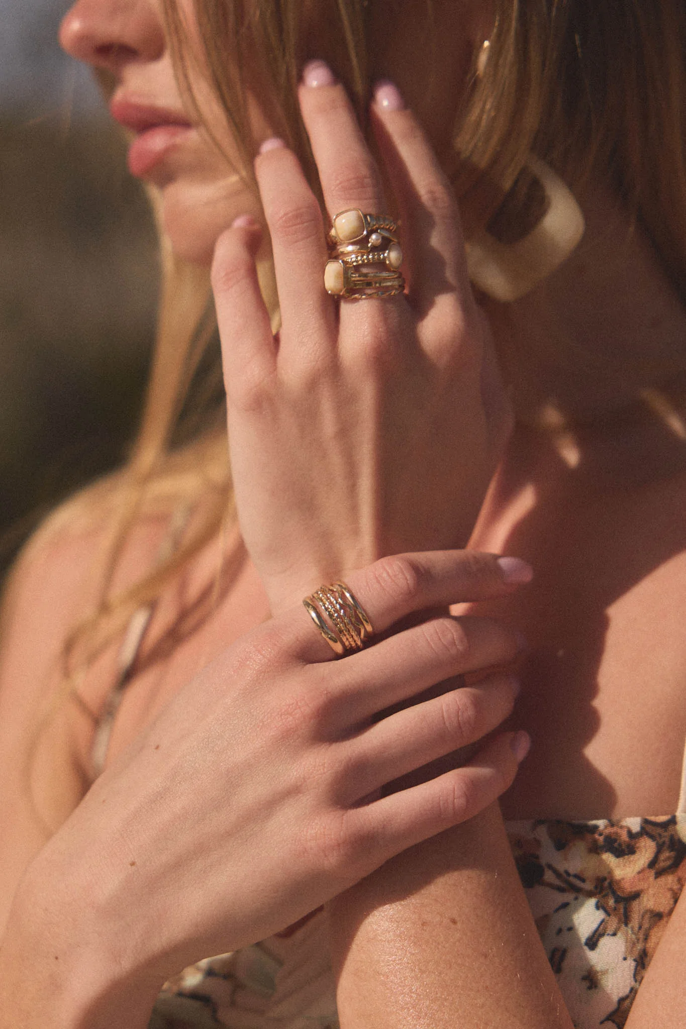 Albion Twelve-Piece Assorted Gold Ring Set