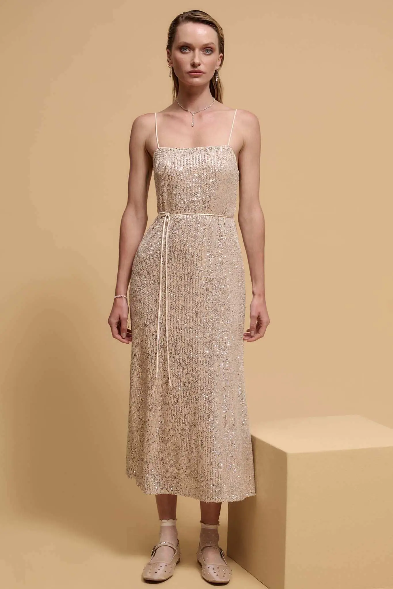 All That Glitters Sequin Midi Slip Dress - Image 2