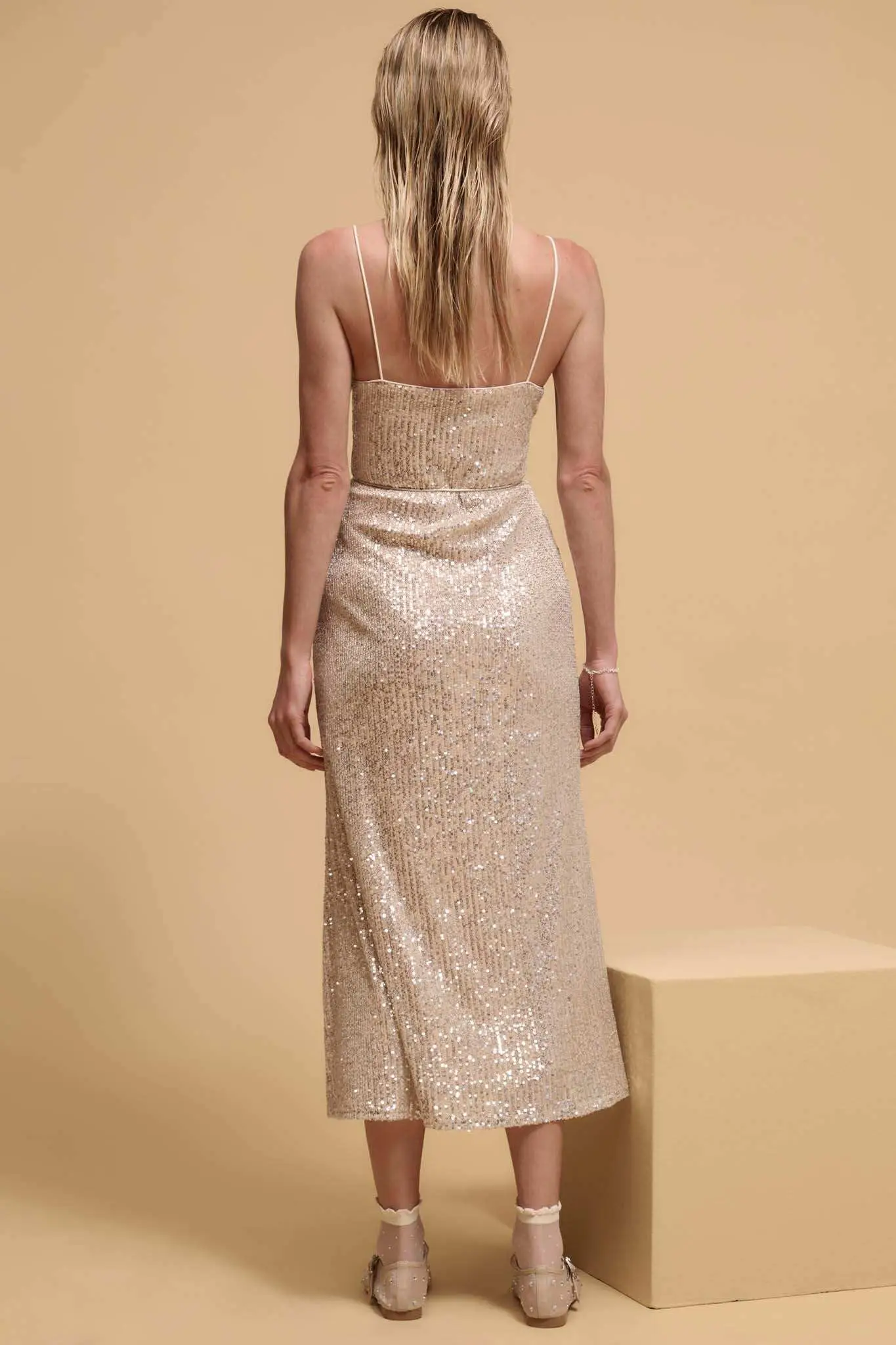 All That Glitters Sequin Midi Slip Dress - Image 6
