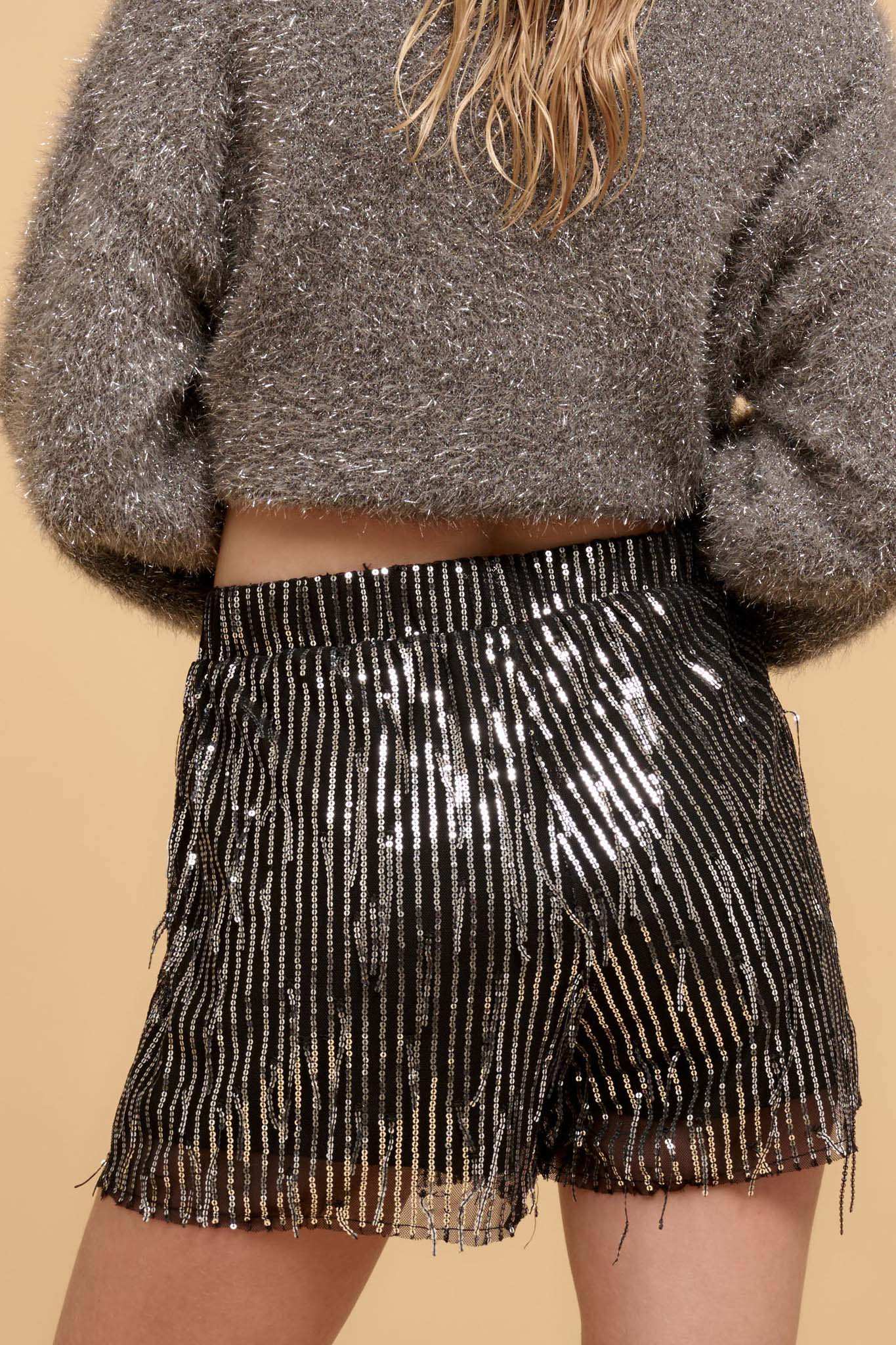 All That Jazz Sequin Stripe Shorts - Image 6