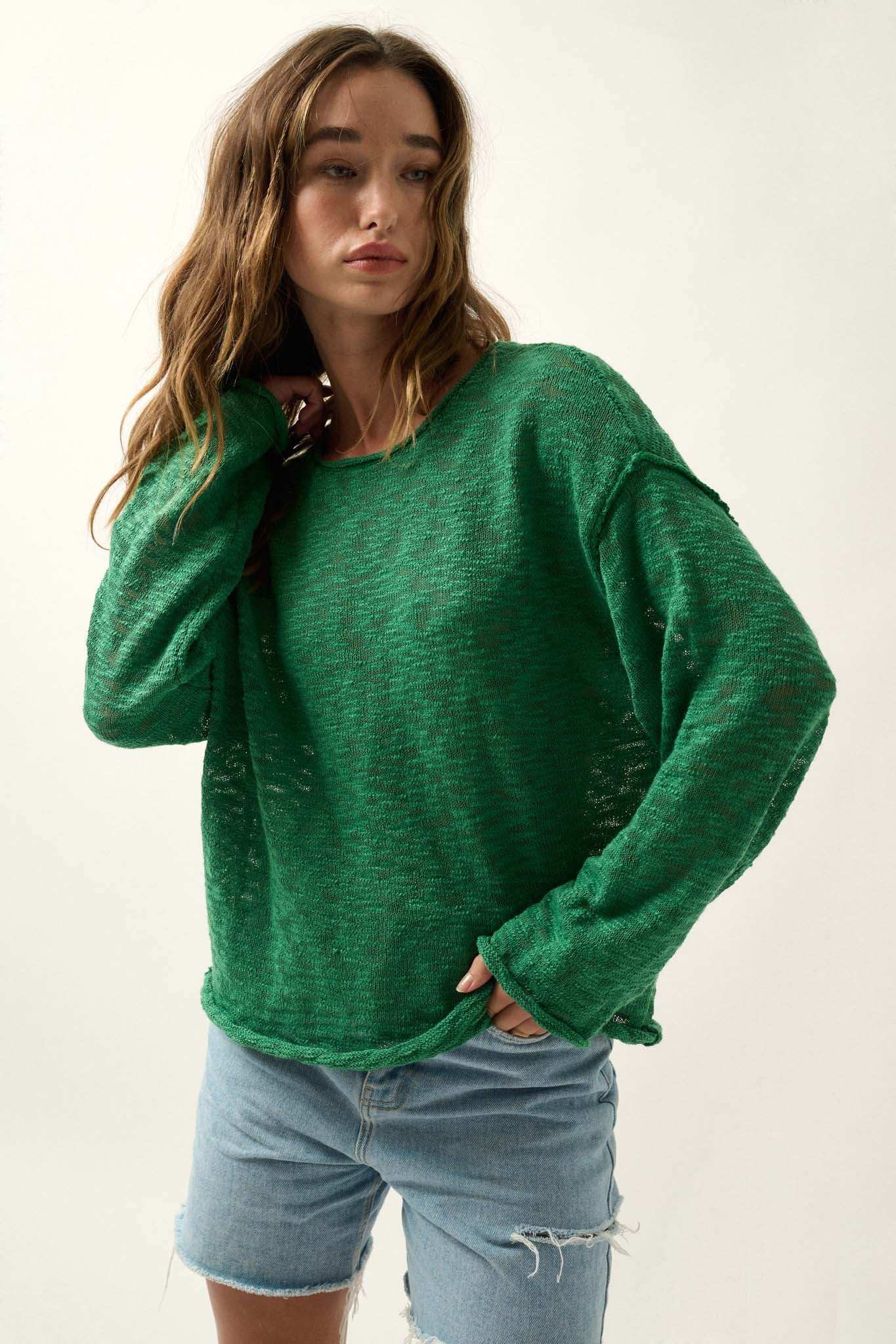 All the Feels Burnout Knit Roll-Neck Sweater - Image 16