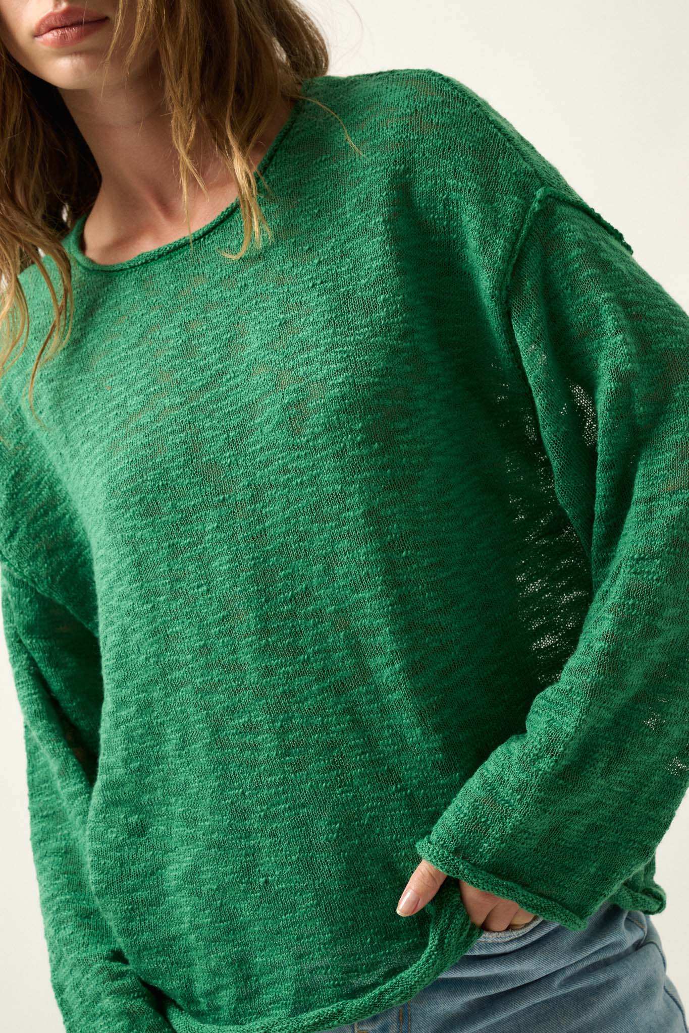 All the Feels Burnout Knit Roll-Neck Sweater - Image 17