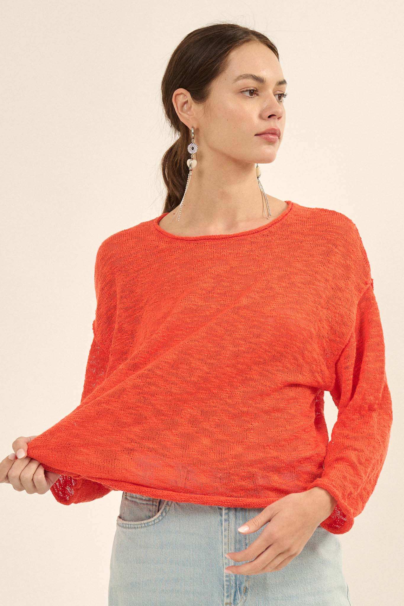 All the Feels Burnout Knit Roll-Neck Sweater - Image 6