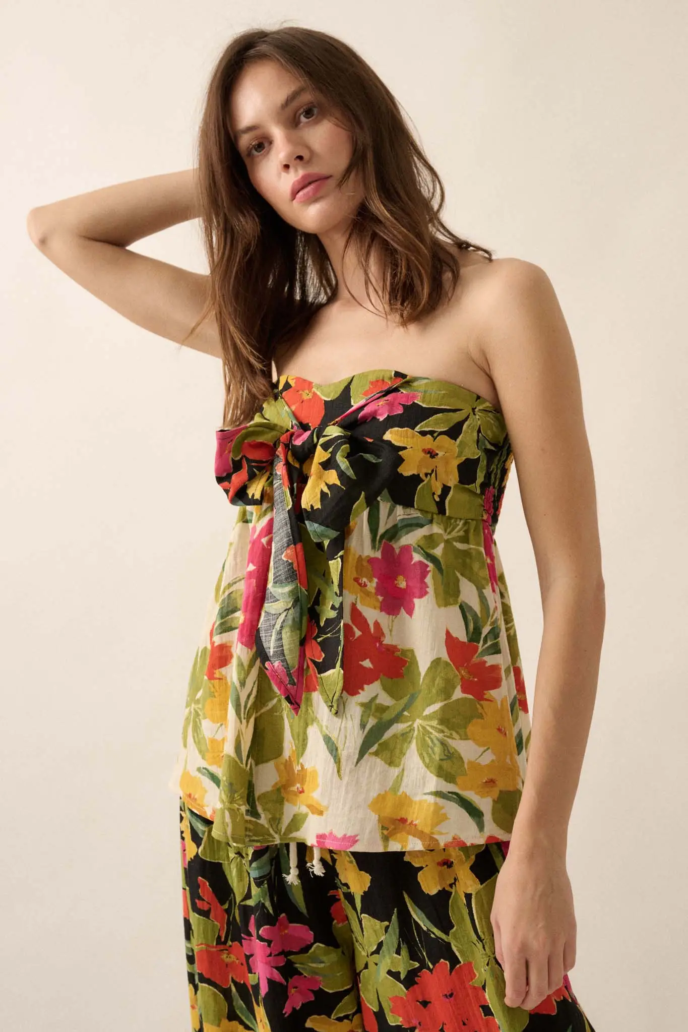 Aloha Again Tropical Floral Split-Front Tunic Top - Image 10