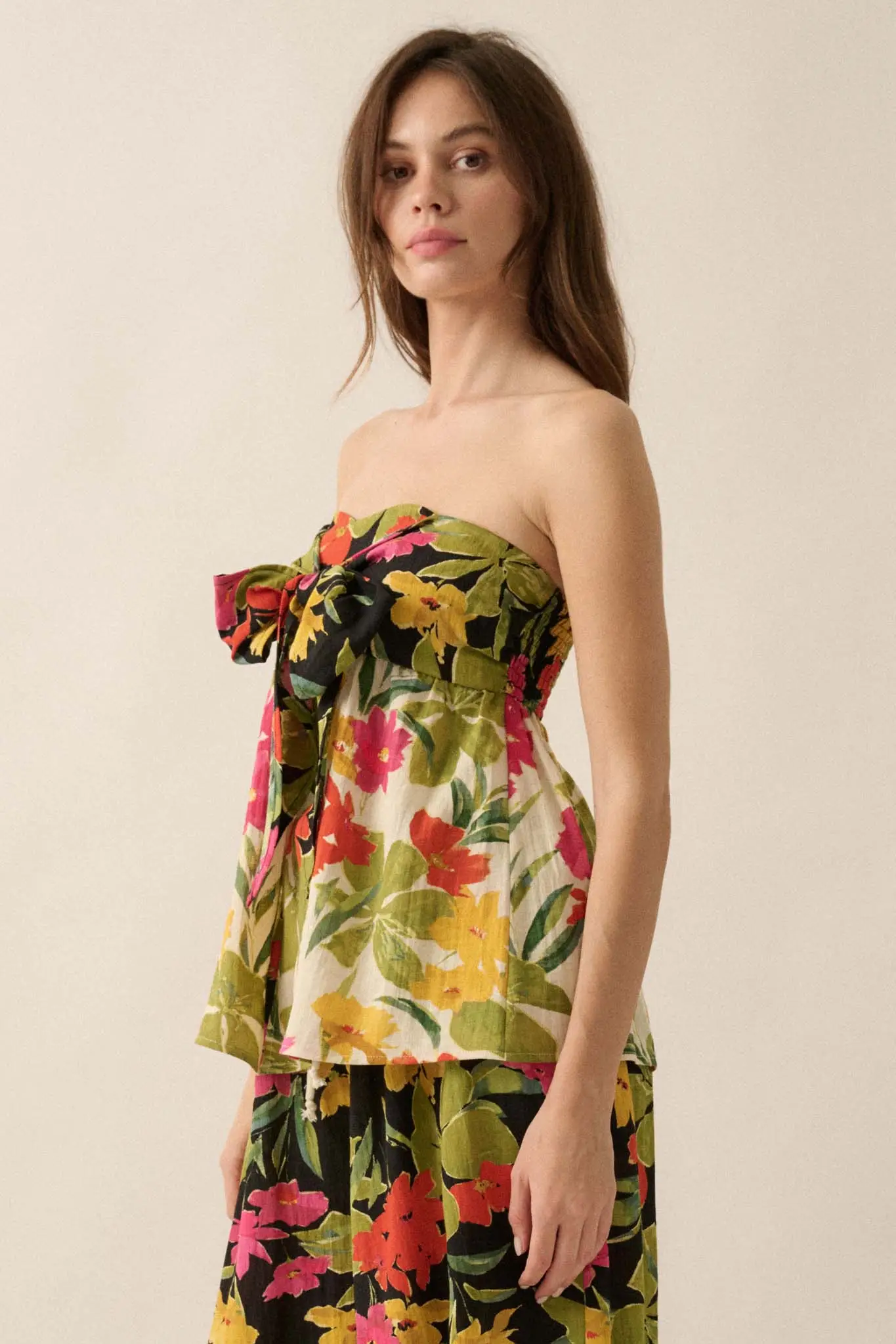 Aloha Again Tropical Floral Split-Front Tunic Top - Image 14