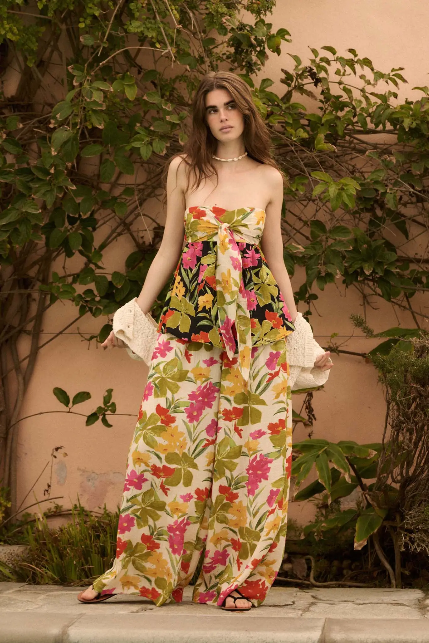 Aloha Again Tropical Floral Split-Front Tunic Top - Image 2