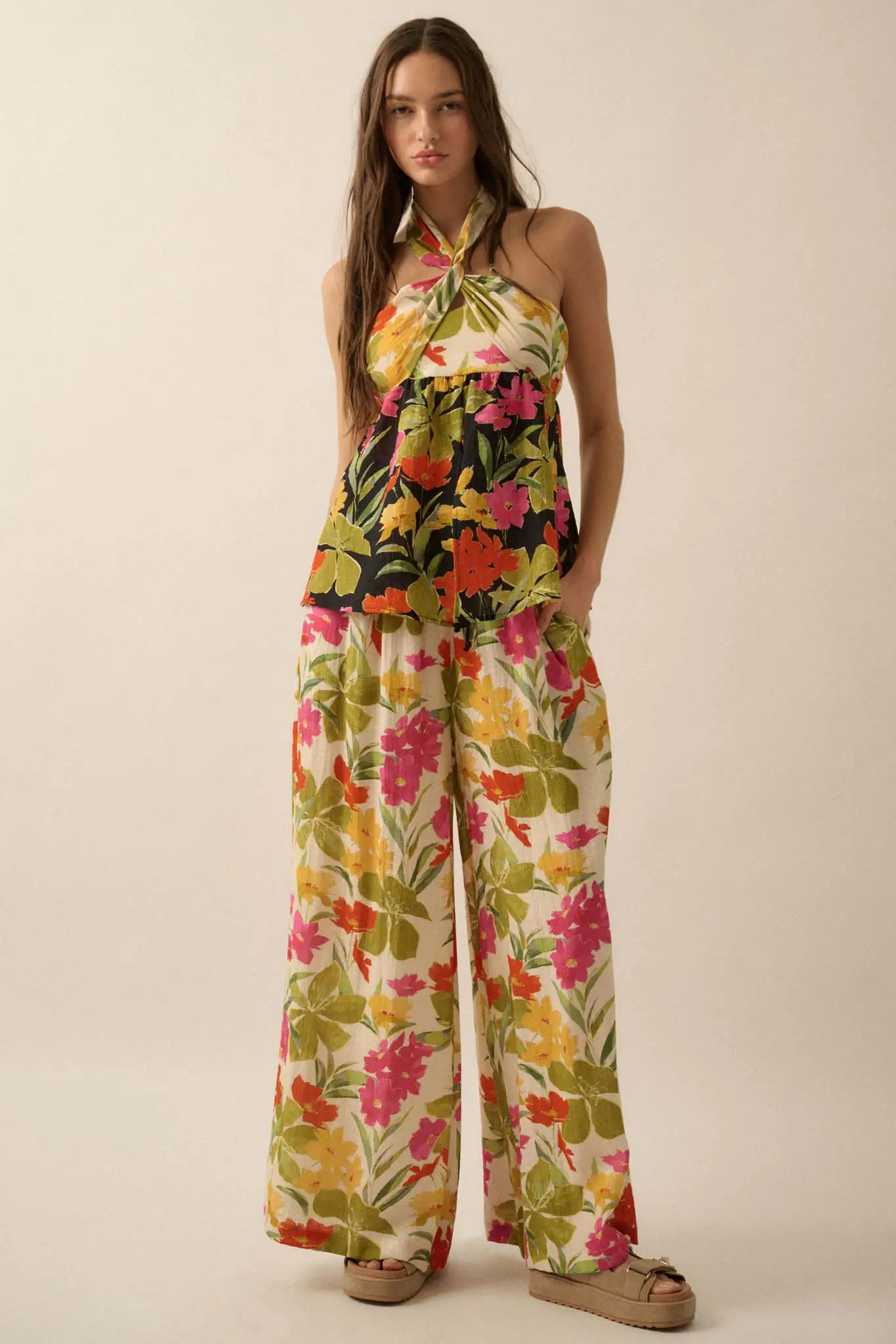 Aloha Again Tropical Floral Split-Front Tunic Top - Image 6