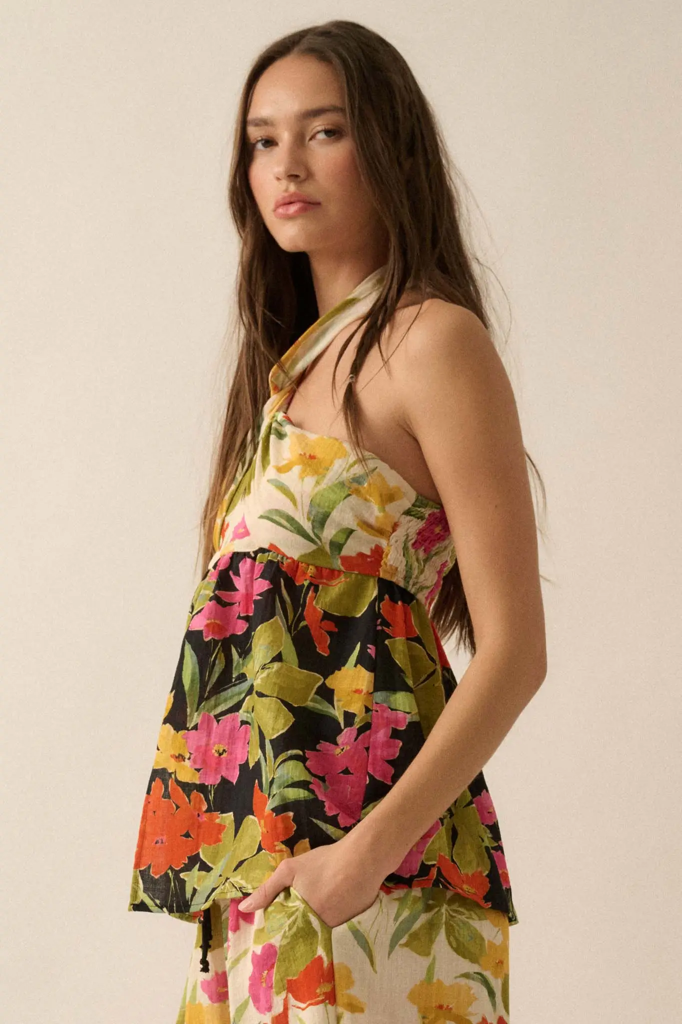 Aloha Again Tropical Floral Split-Front Tunic Top - Image 8