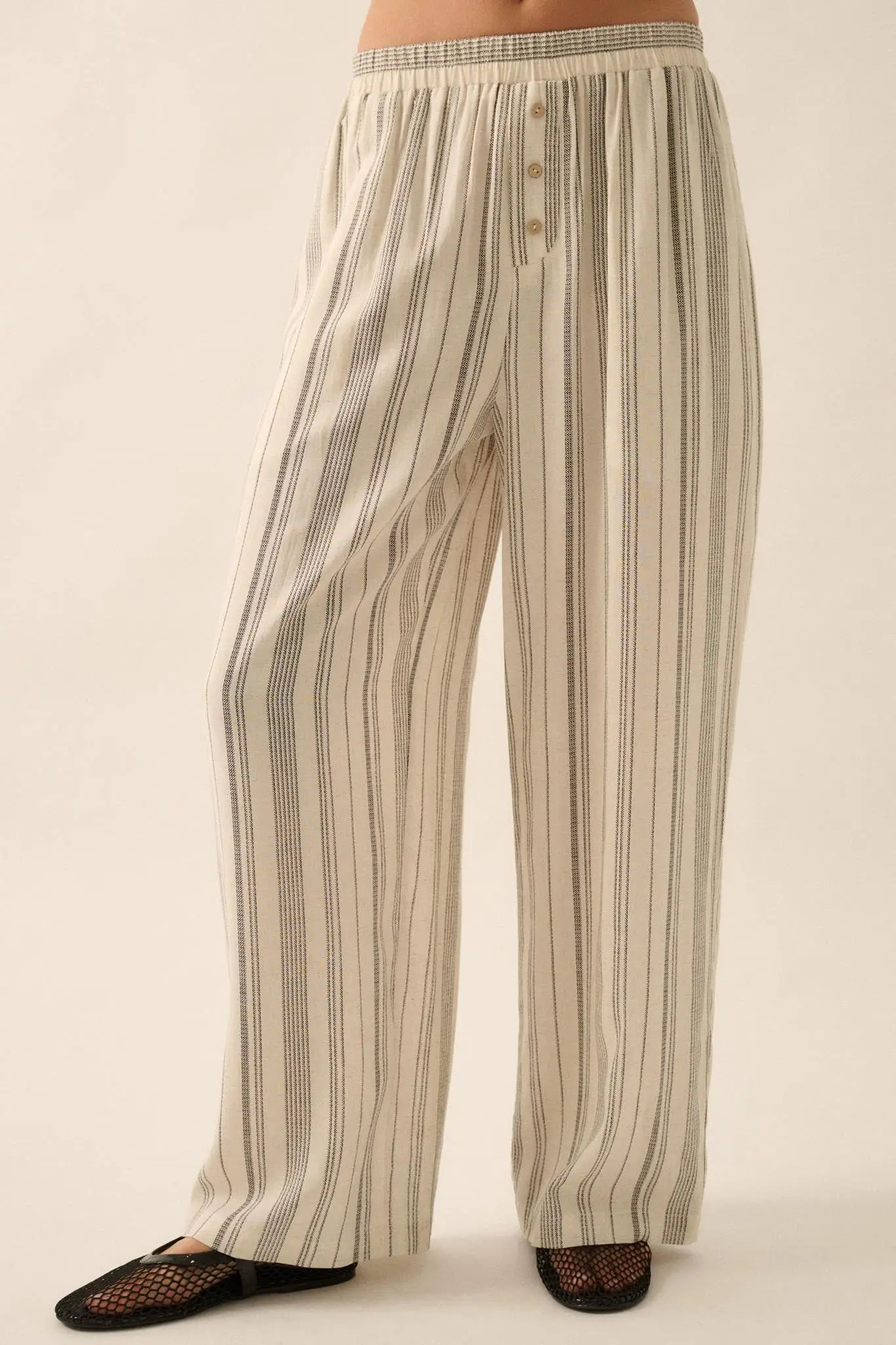 Along for the Ride Pinstripe Wide-Leg Pants - Image 2