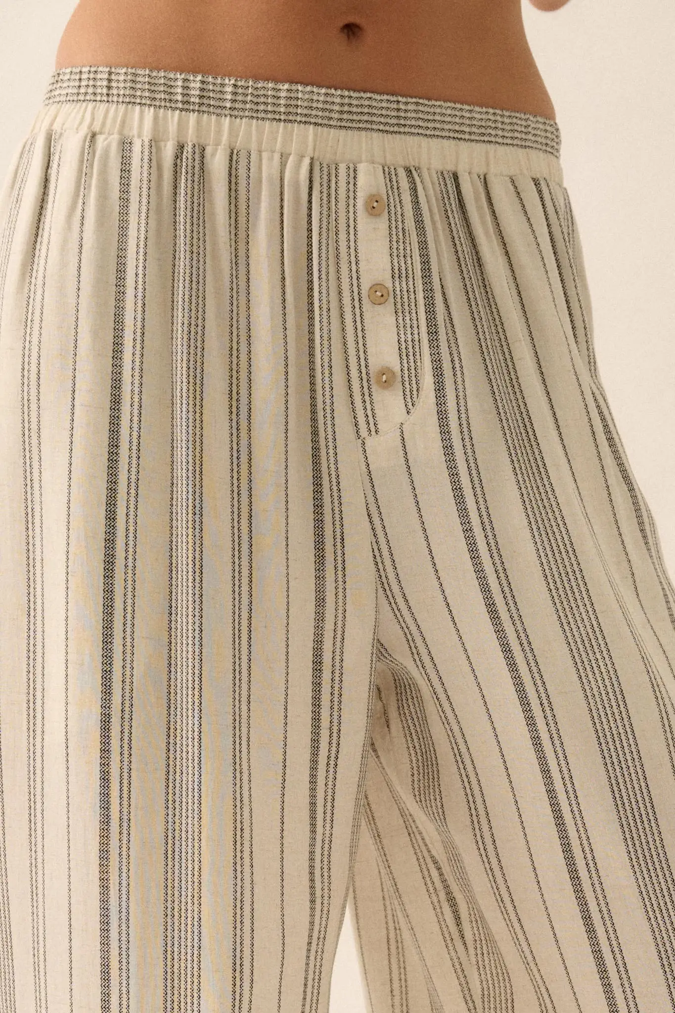 Along for the Ride Pinstripe Wide-Leg Pants - Image 3