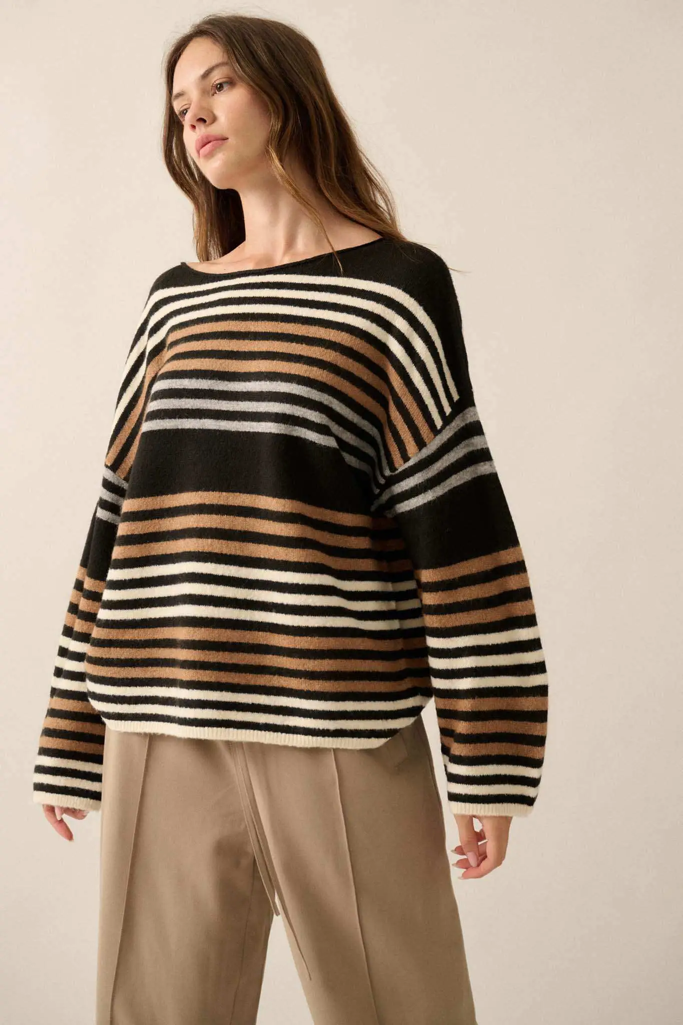 Along These Lines Multicolor Striped Knit Sweater - Image 11