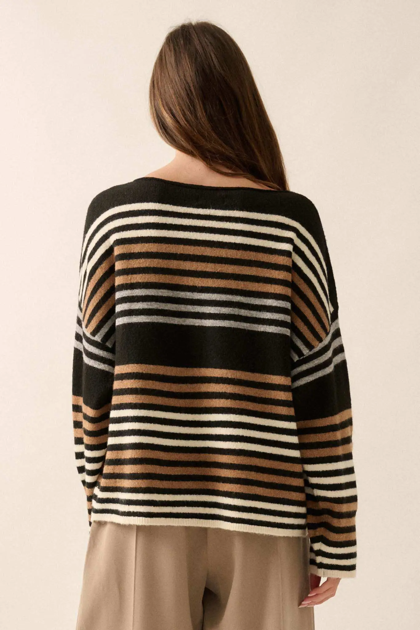 Along These Lines Multicolor Striped Knit Sweater - Image 15