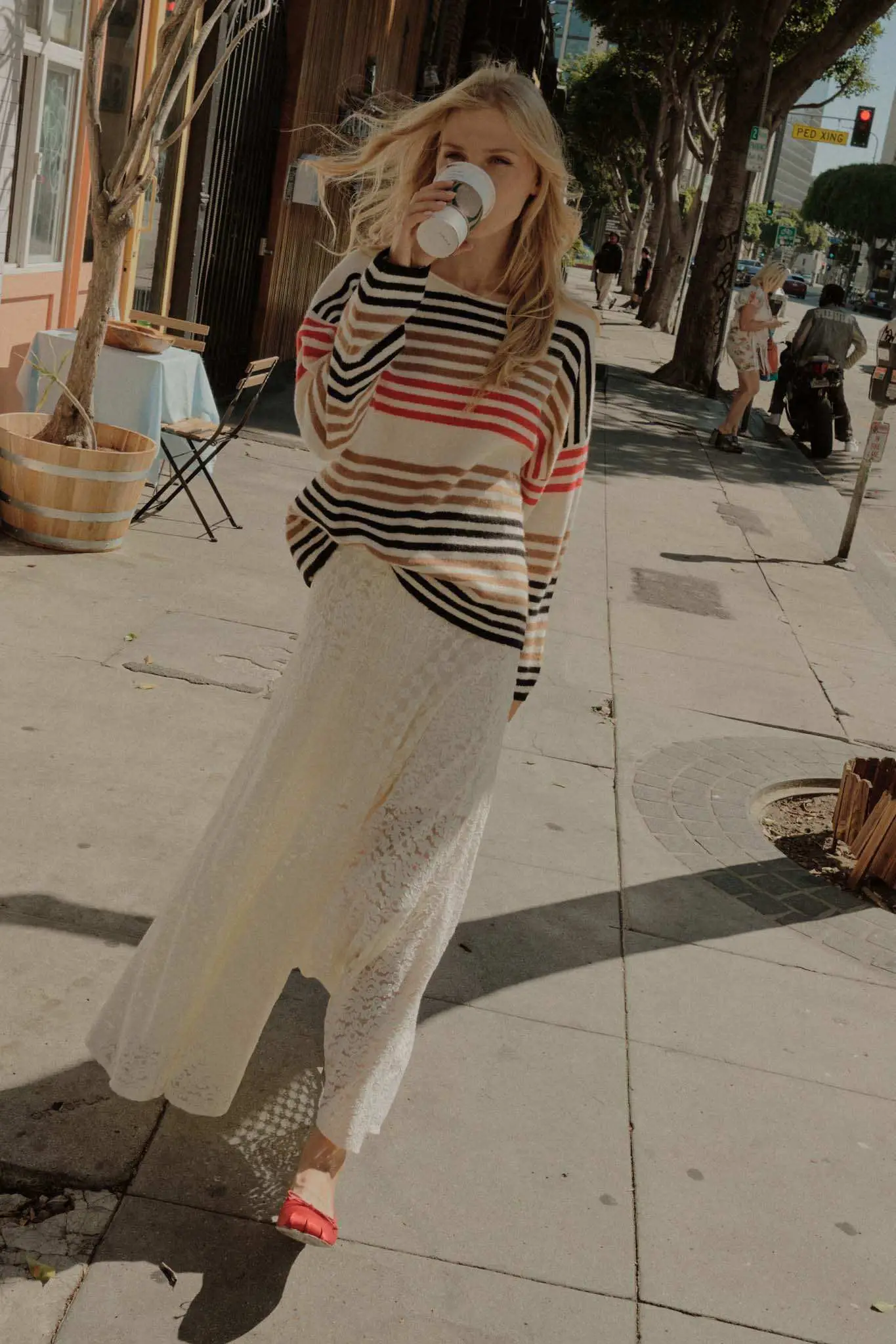 Along These Lines Multicolor Striped Knit Sweater - Image 2