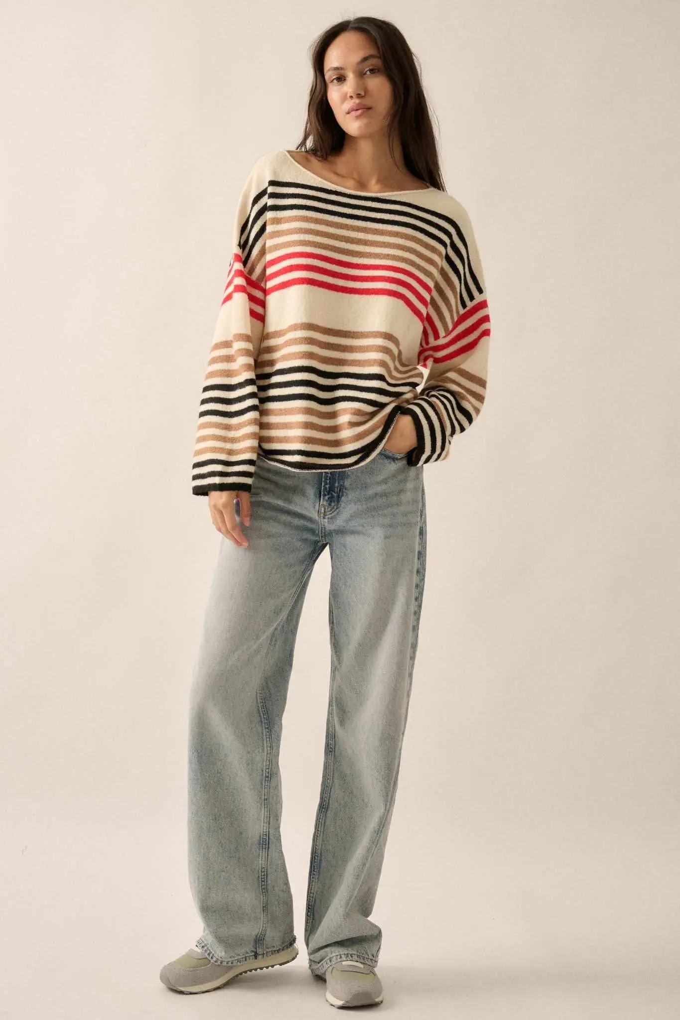 Along These Lines Multicolor Striped Knit Sweater - Image 6