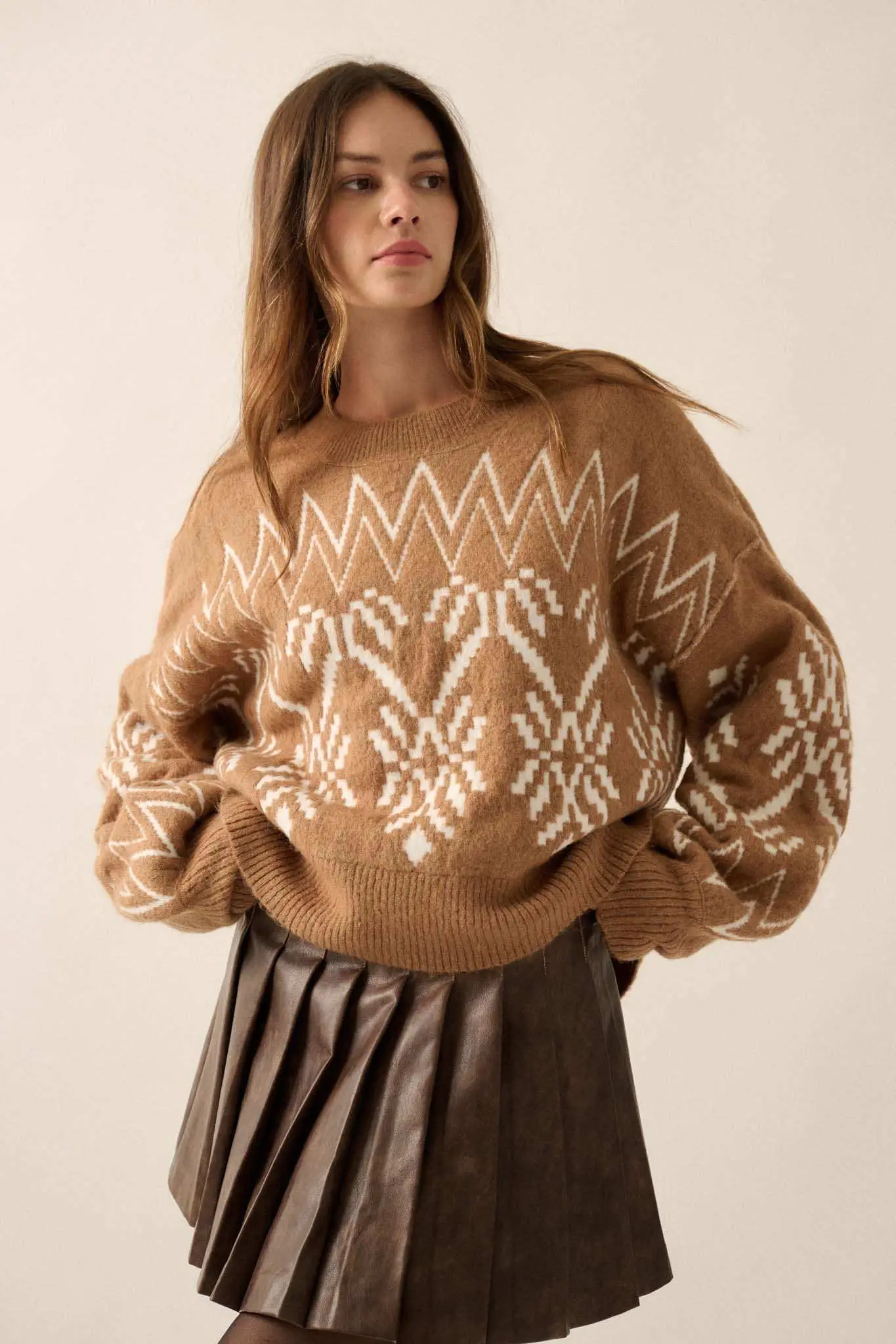 Altitude Adjustment Oversize Alpine Knit Sweater - Image 11
