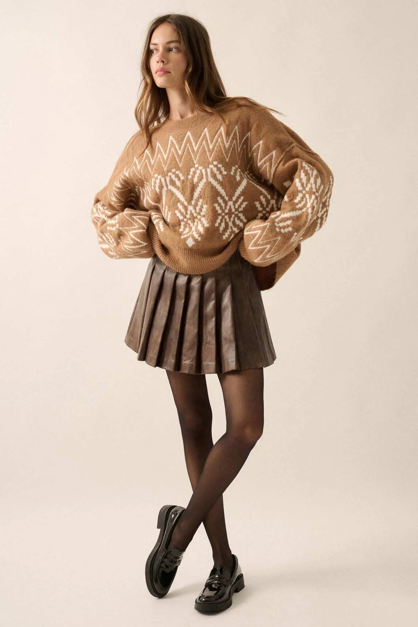 Altitude Adjustment Oversize Alpine Knit Sweater - Image 12
