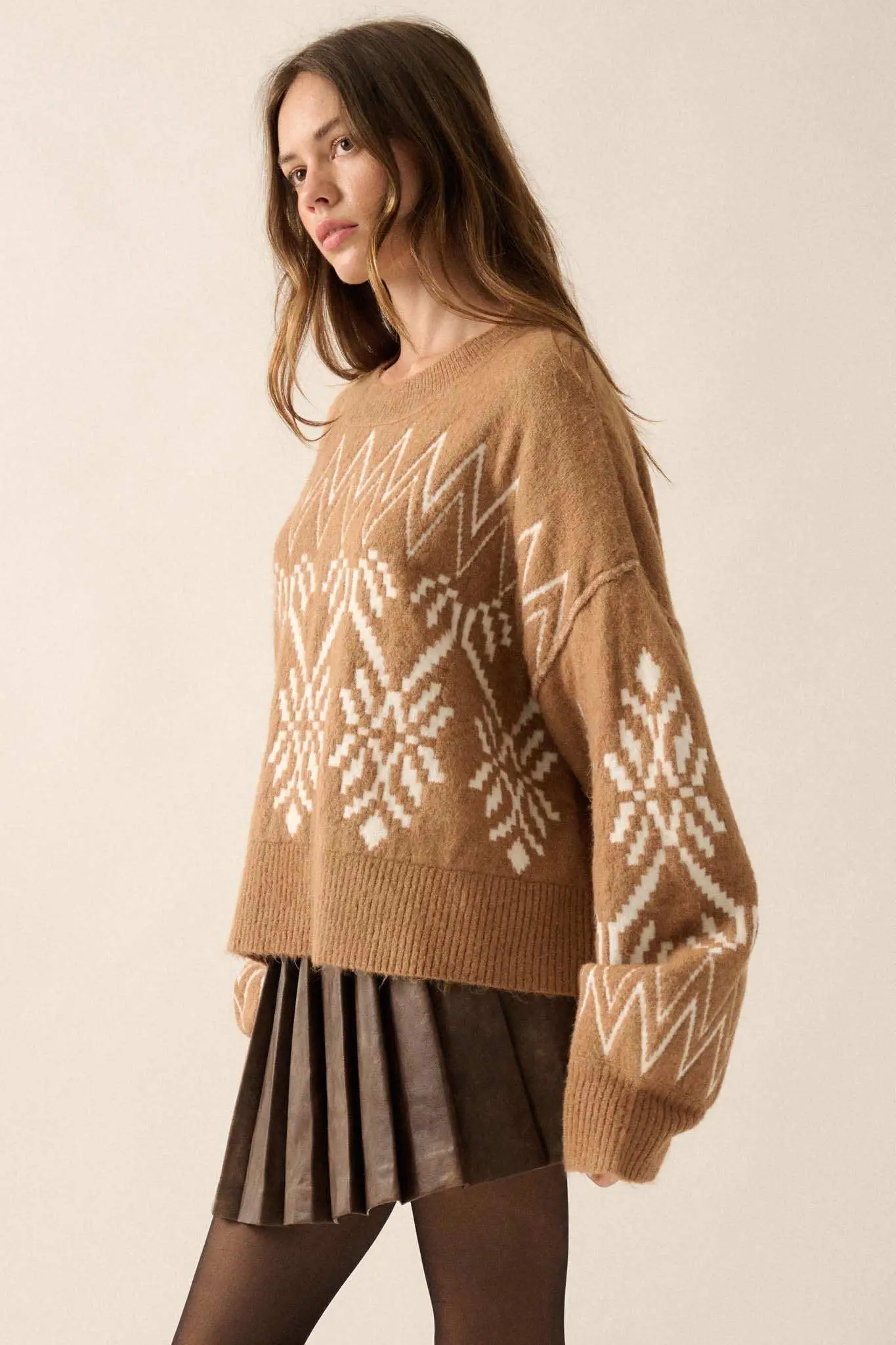 Altitude Adjustment Oversize Alpine Knit Sweater - Image 13