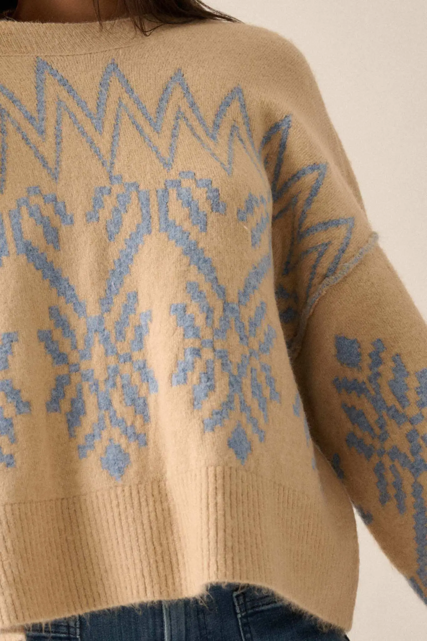 Altitude Adjustment Oversize Alpine Knit Sweater - Image 4