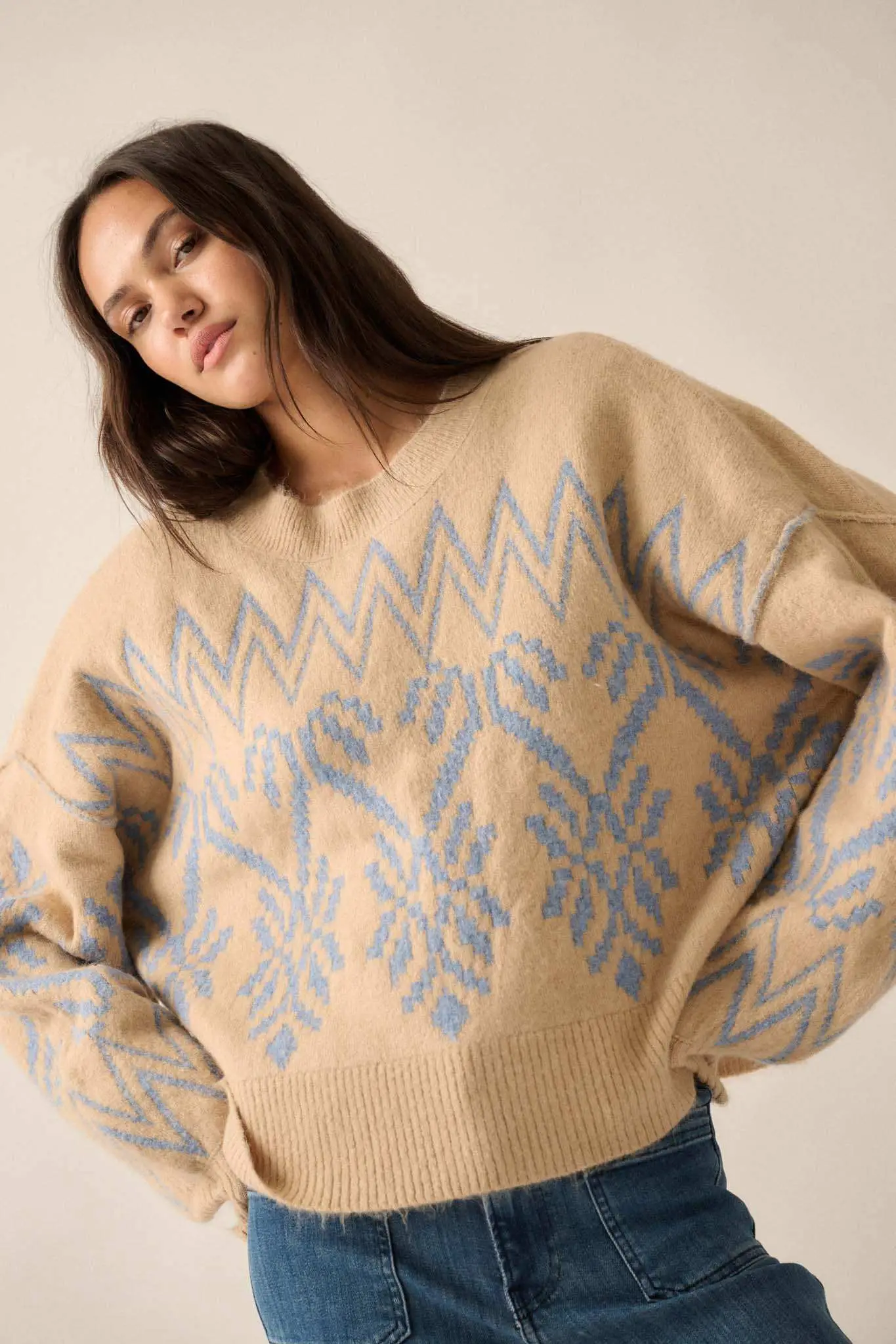 Altitude Adjustment Oversize Alpine Knit Sweater - Image 6