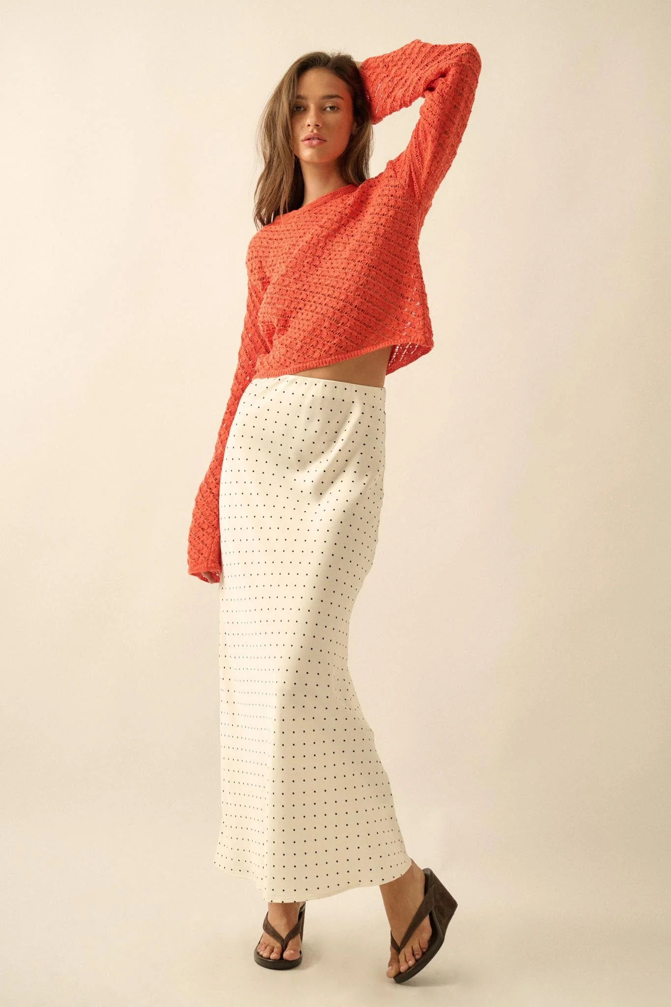 Always Forever Crochet-Knit Cropped Sweater - Image 9