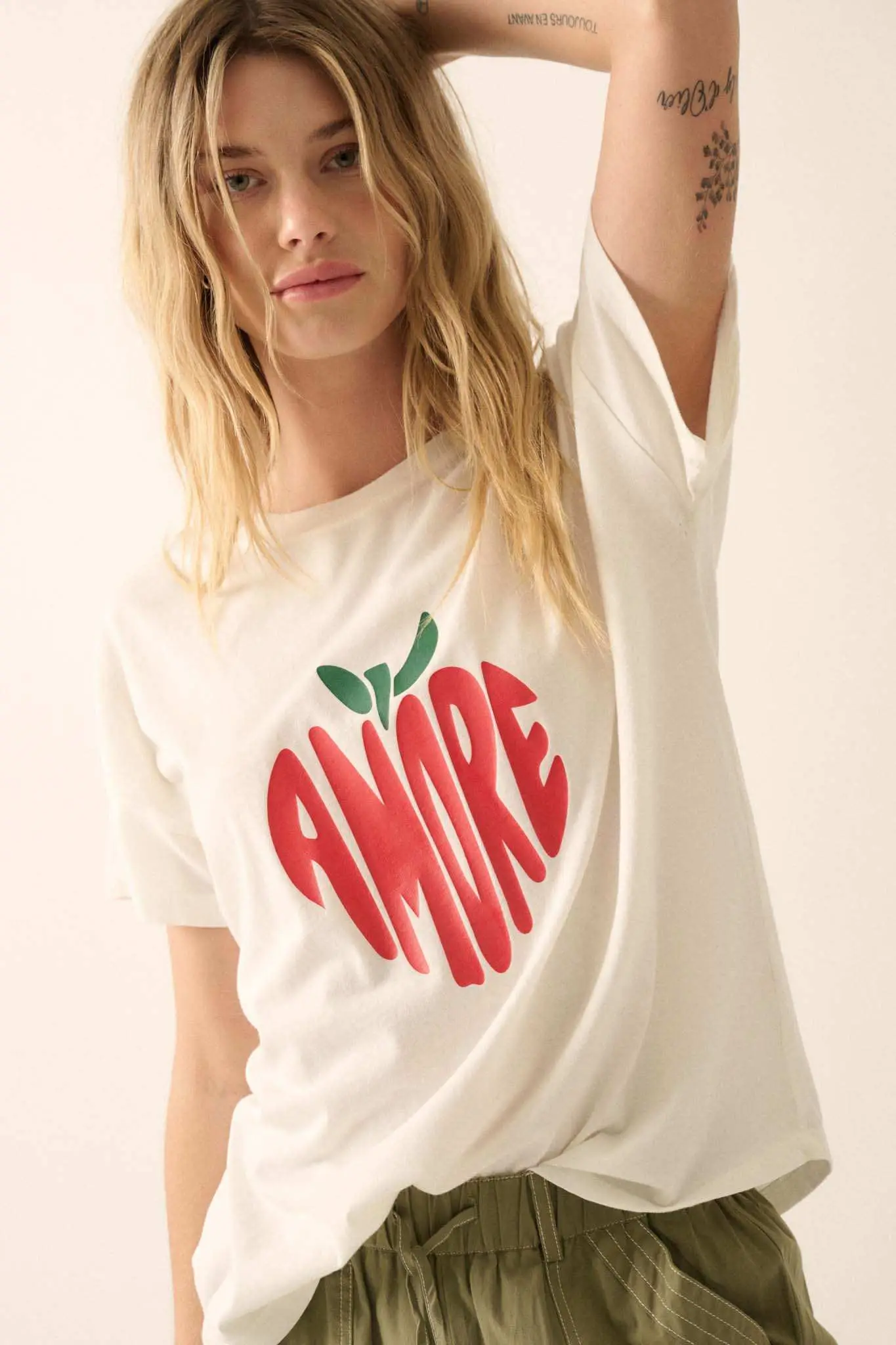 Amore Garment-Wash Fruit Graphic Tee - Image 7