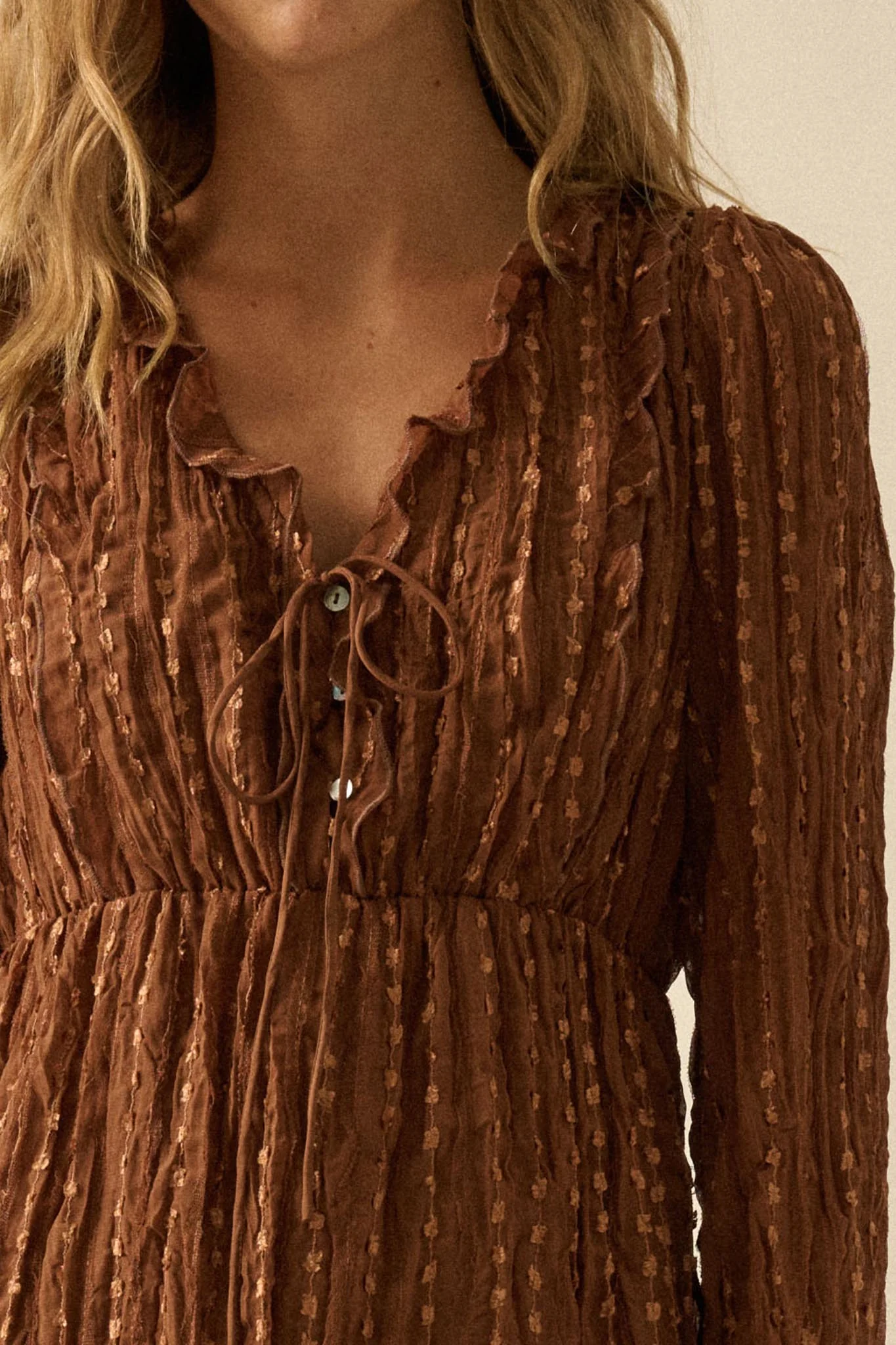 Angelic Beauty Embroidered Chiffon Mini Dress - Image 8