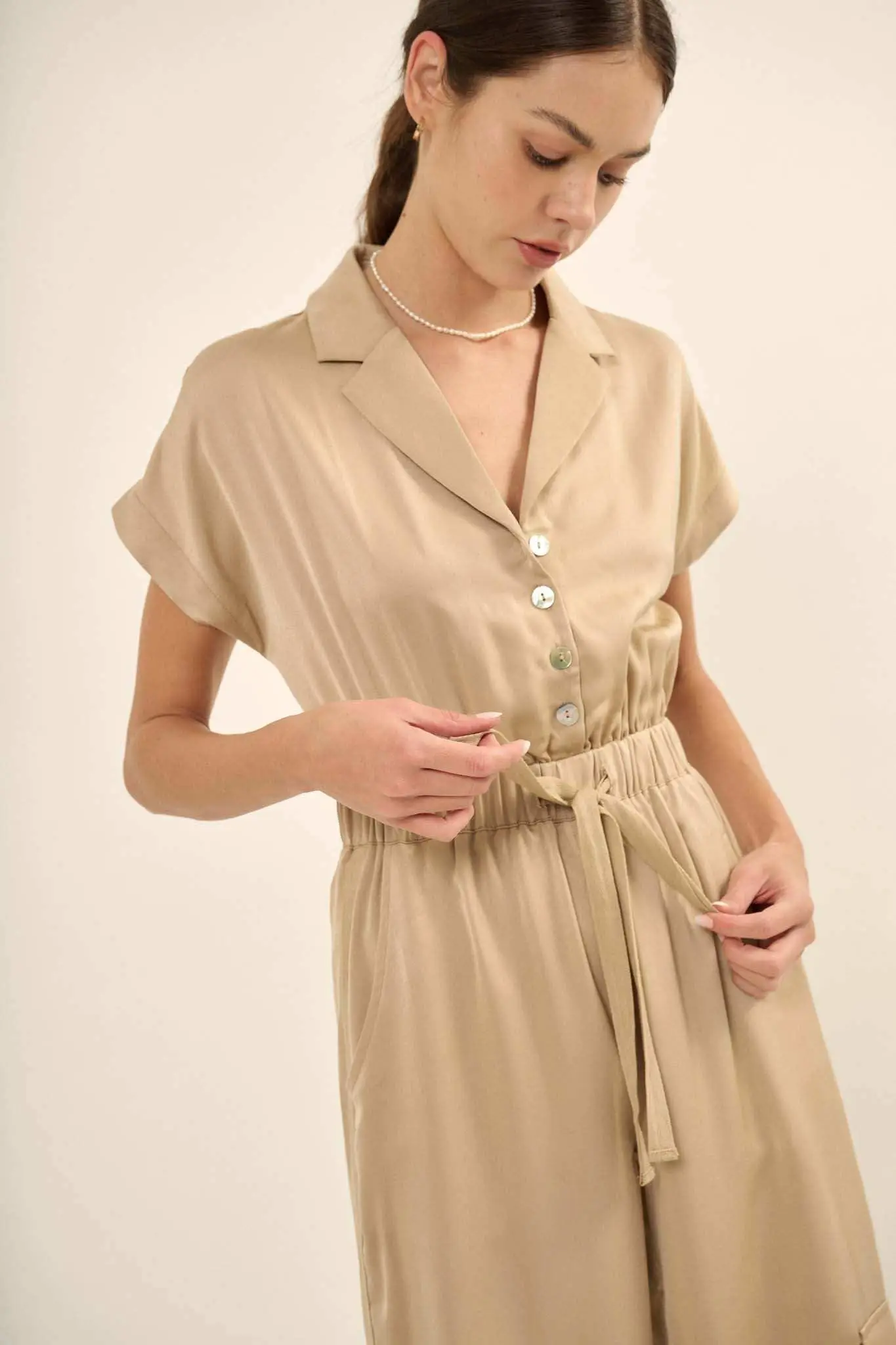Any Which Way Matte Satin Cargo Jumpsuit - Image 4