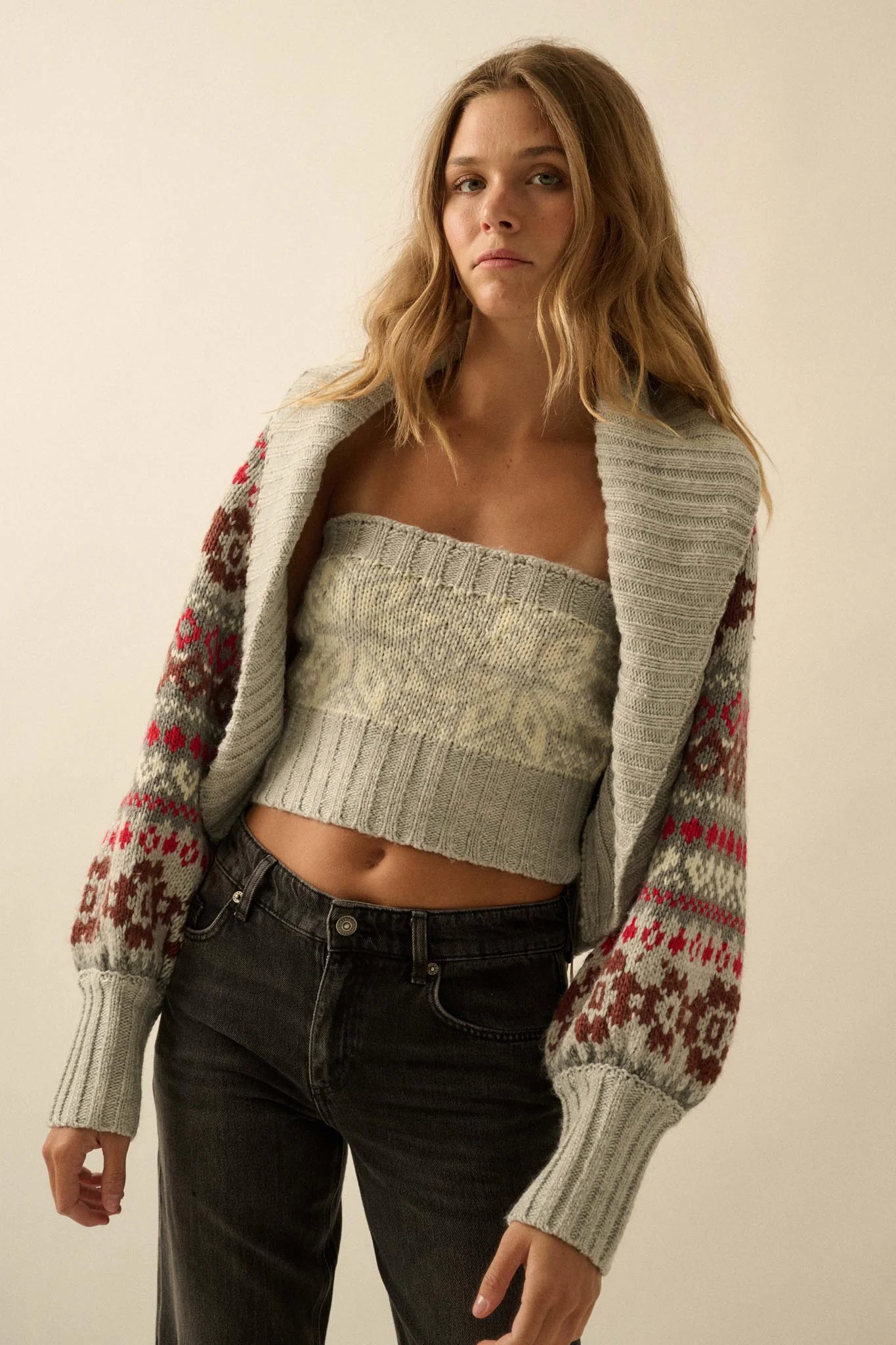 Après Chic Alpine-Knit Shrug and Tube Top Set - Image 4
