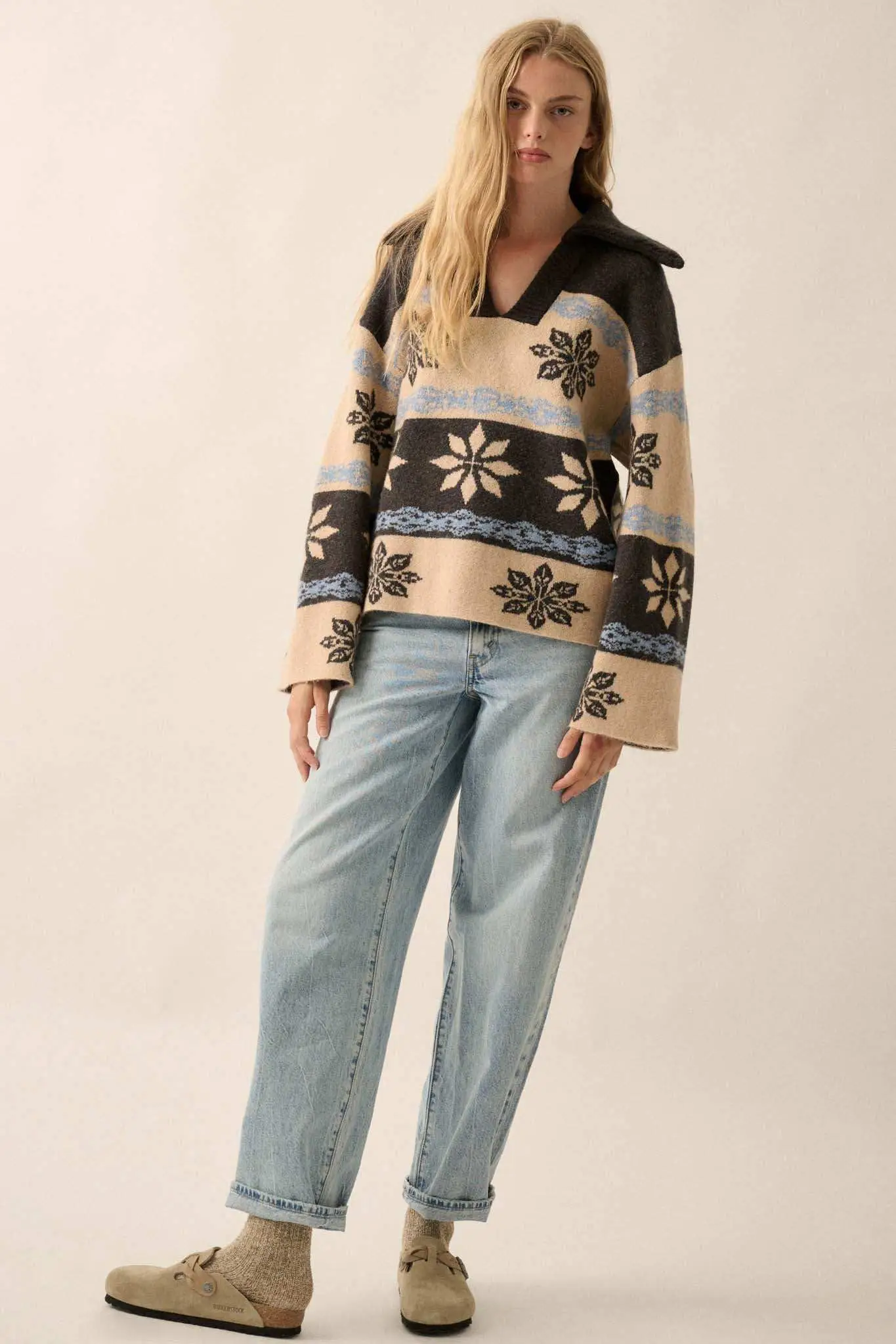 Aspen Slopes Collared Alpine-Knit Sweater - Image 5