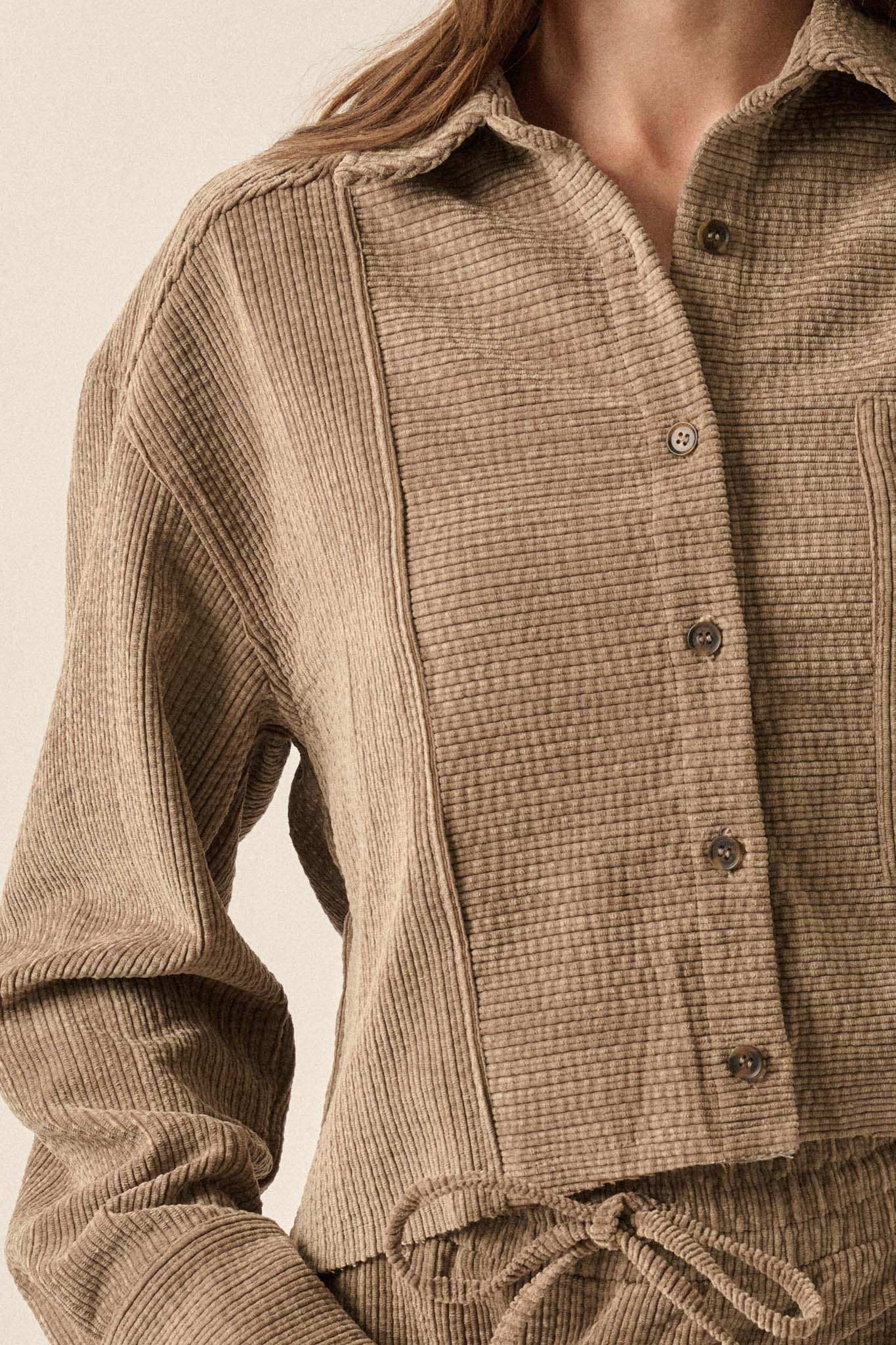 Away from Home Raw-Edge Corduroy Pocket Shirt - Image 10