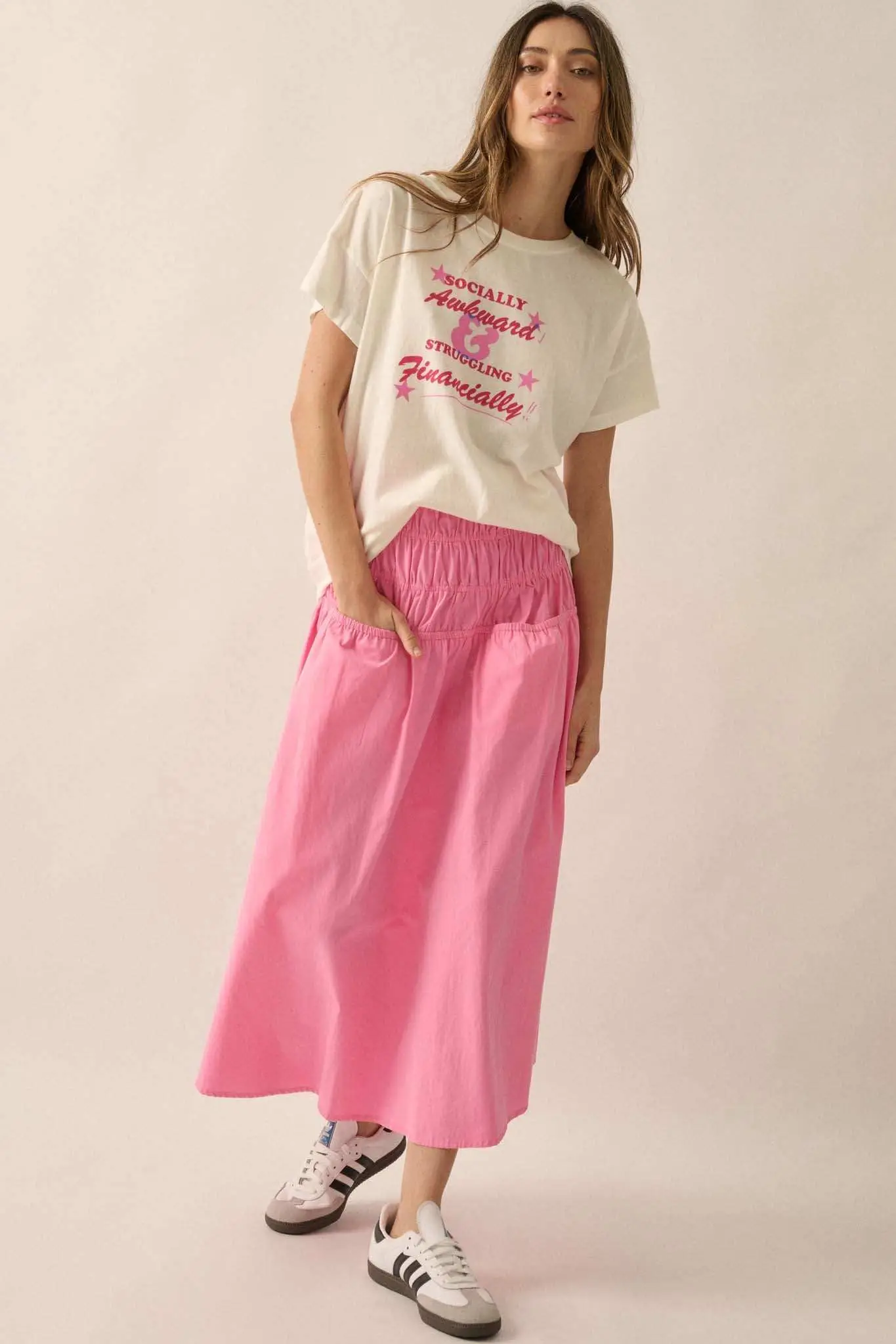 Awkward & Struggling Garment-Wash Graphic Tee - Image 3