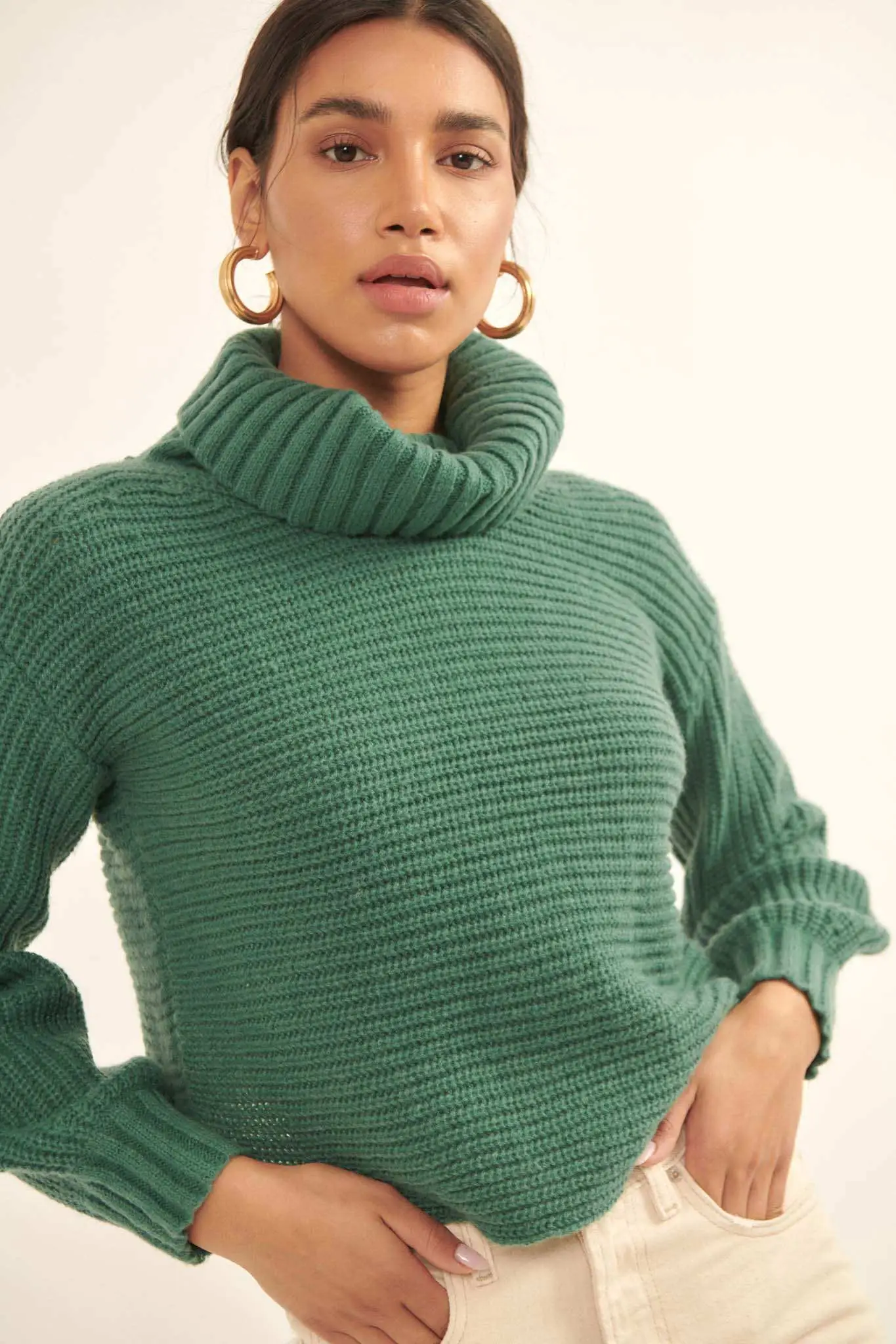Back to You Surplice-Back Turtleneck Sweater - Image 10