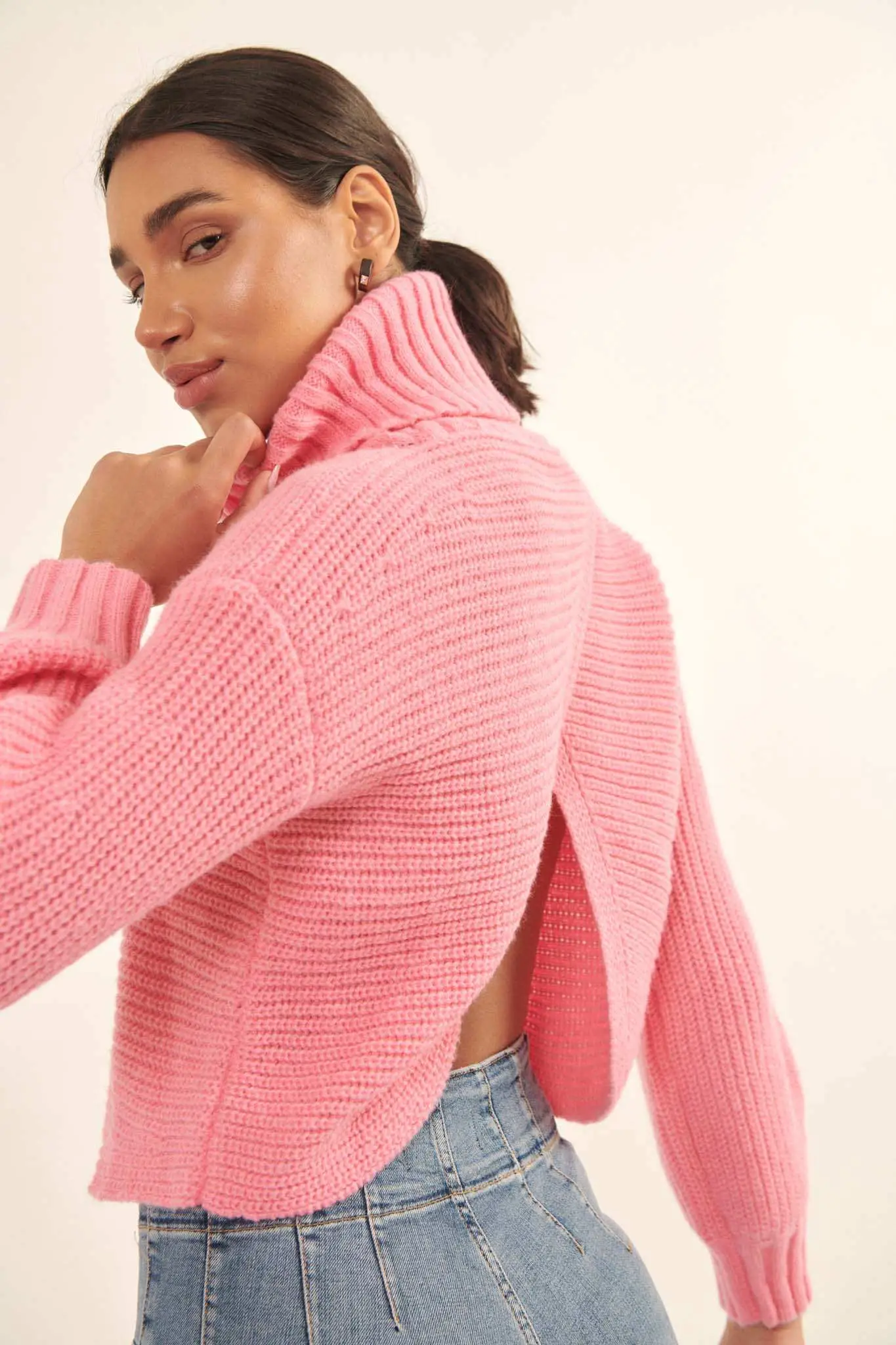 Back to You Surplice-Back Turtleneck Sweater - Image 12