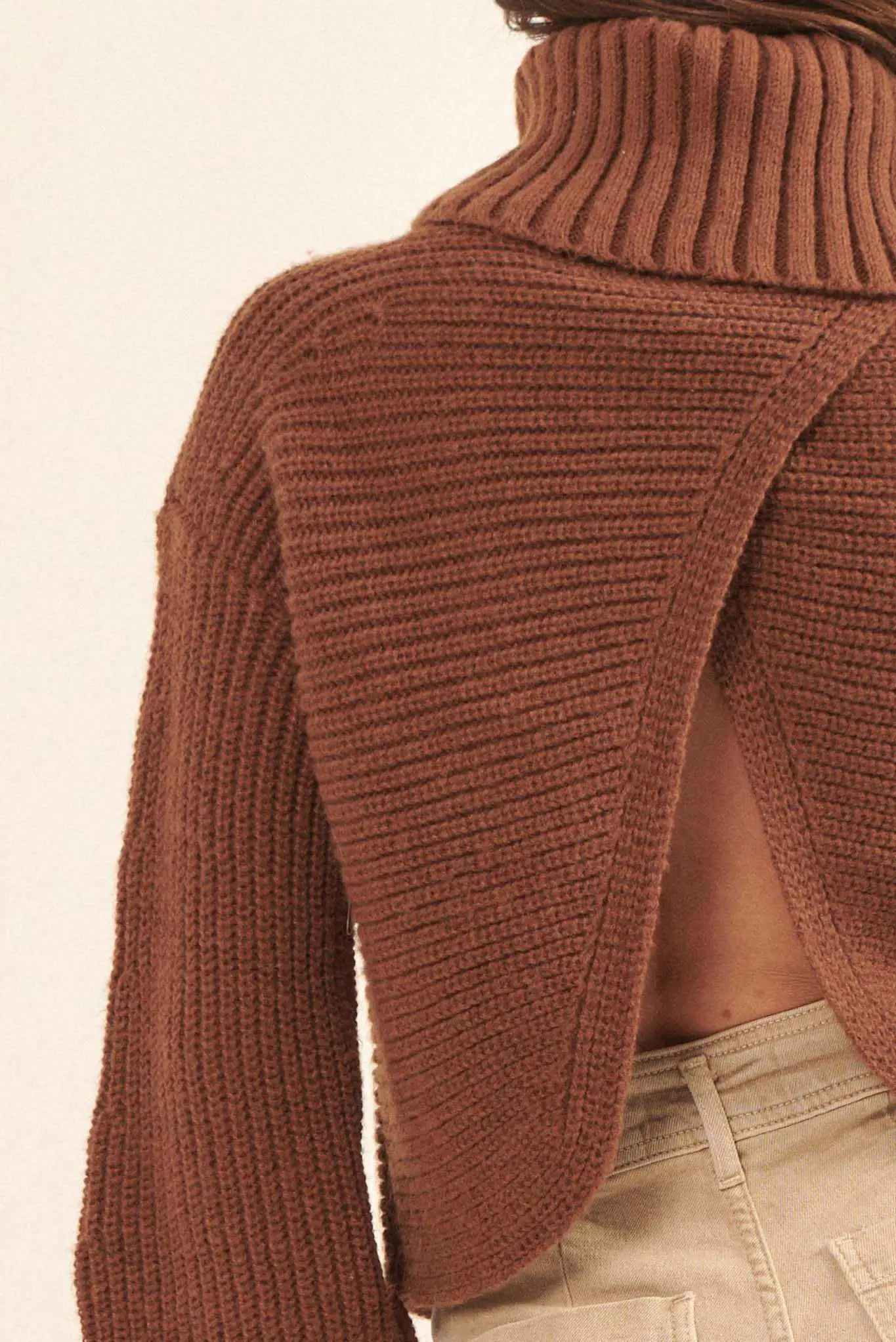 Back to You Surplice-Back Turtleneck Sweater - Image 13