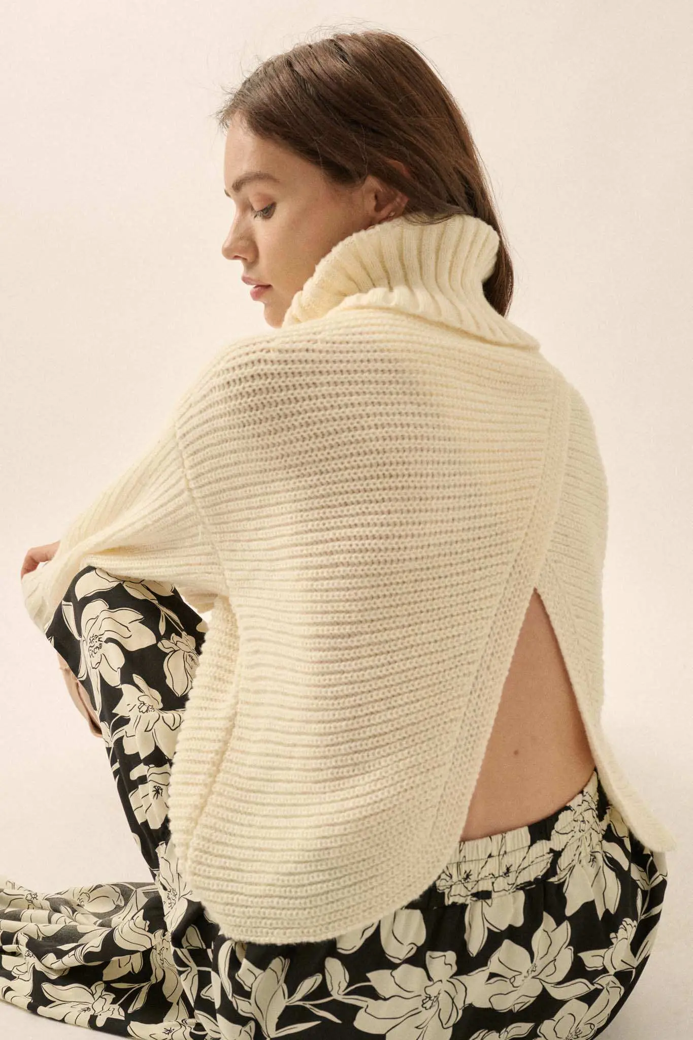Back to You Surplice-Back Turtleneck Sweater - Image 3