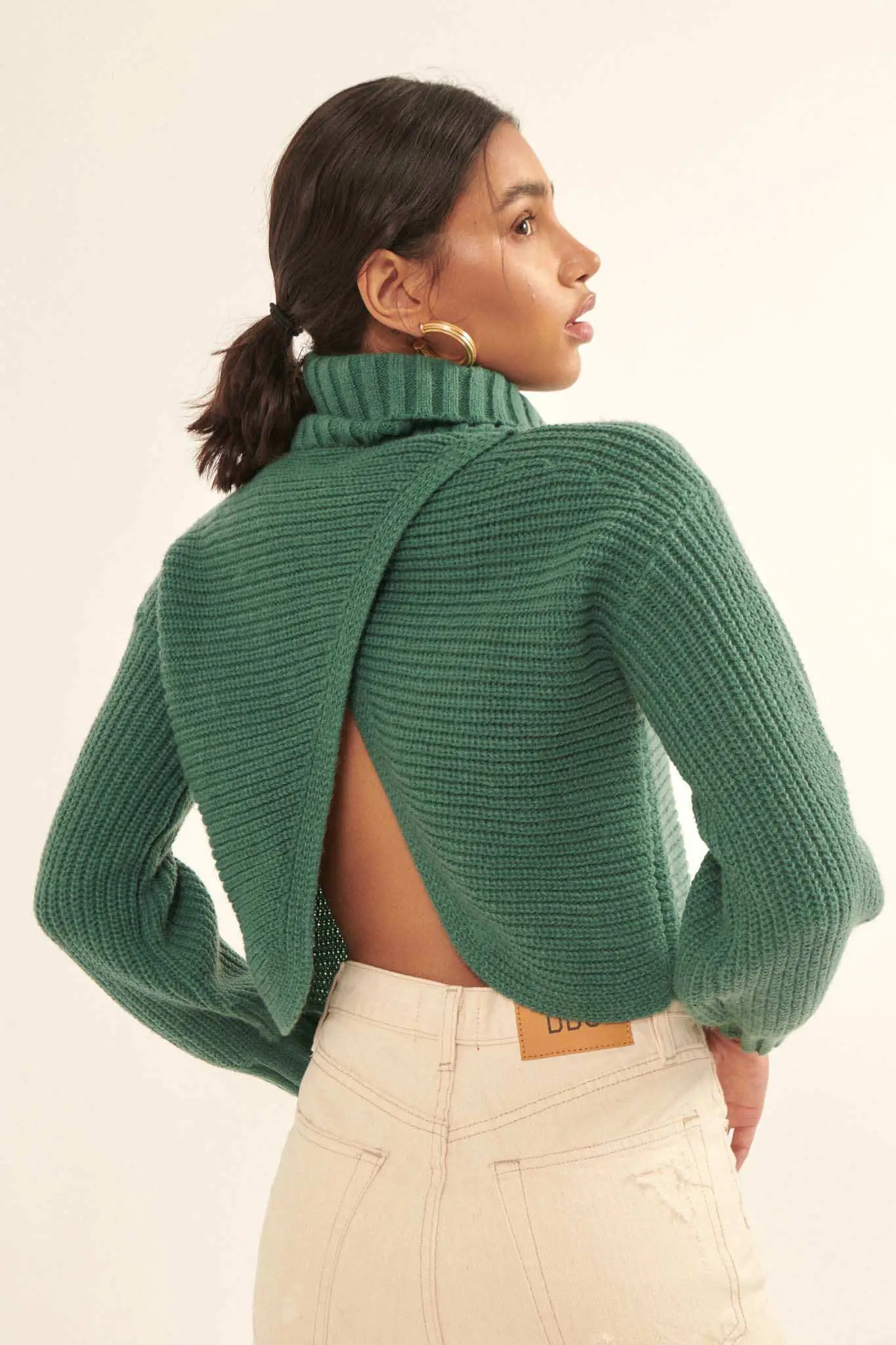 Back to You Surplice-Back Turtleneck Sweater - Image 6