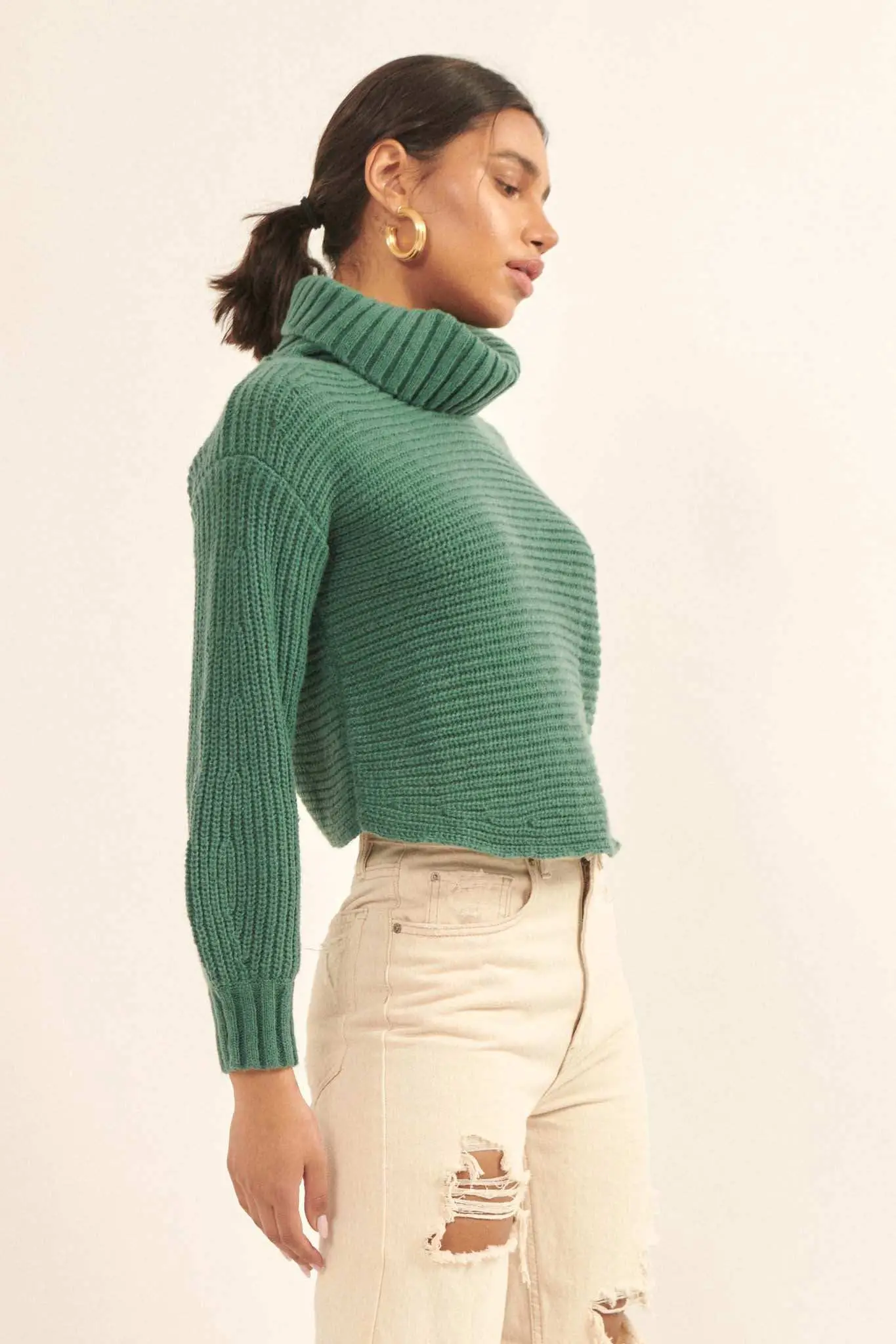 Back to You Surplice-Back Turtleneck Sweater - Image 9
