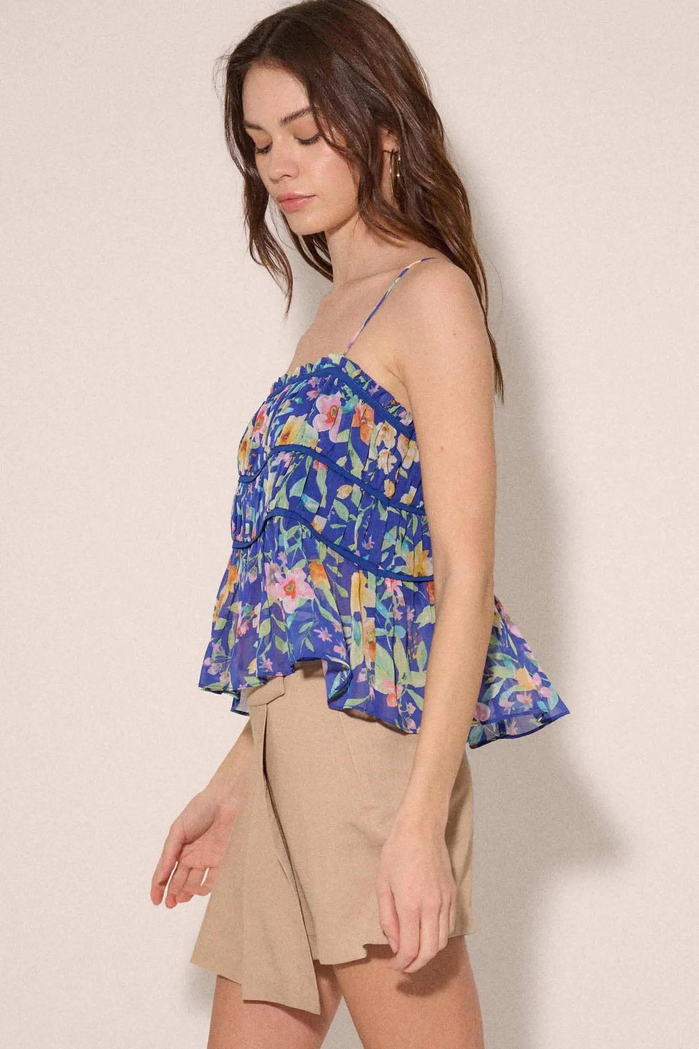 Barbados Beauty Tiered Ruffle Babydoll Cami Top - Image 11