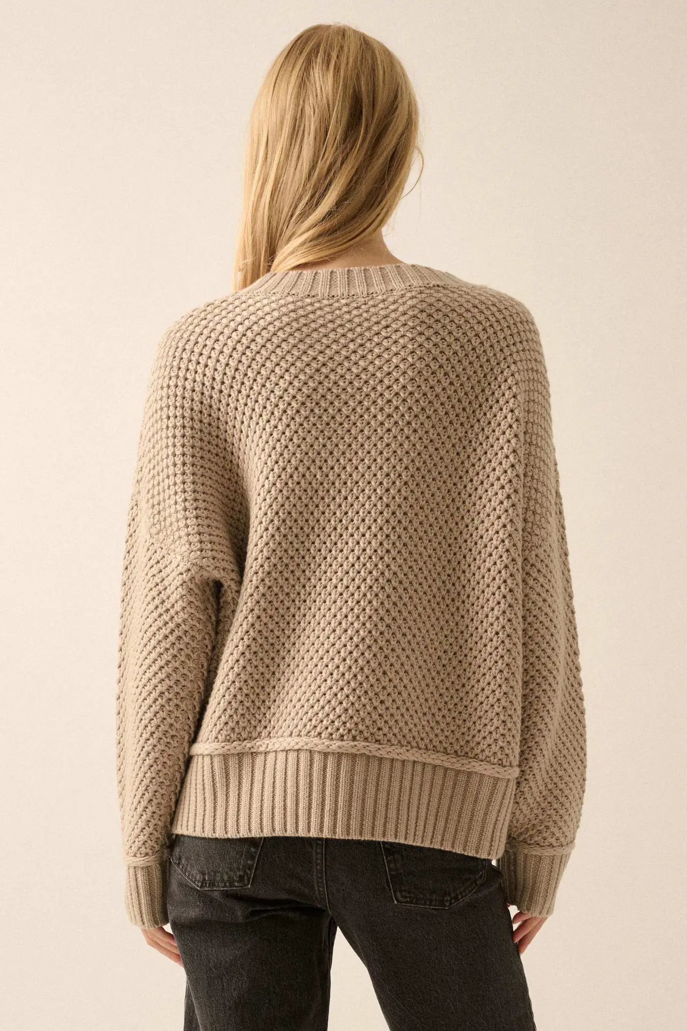 Basically Perfect Chunky Crochet-Knit Sweater - Image 12