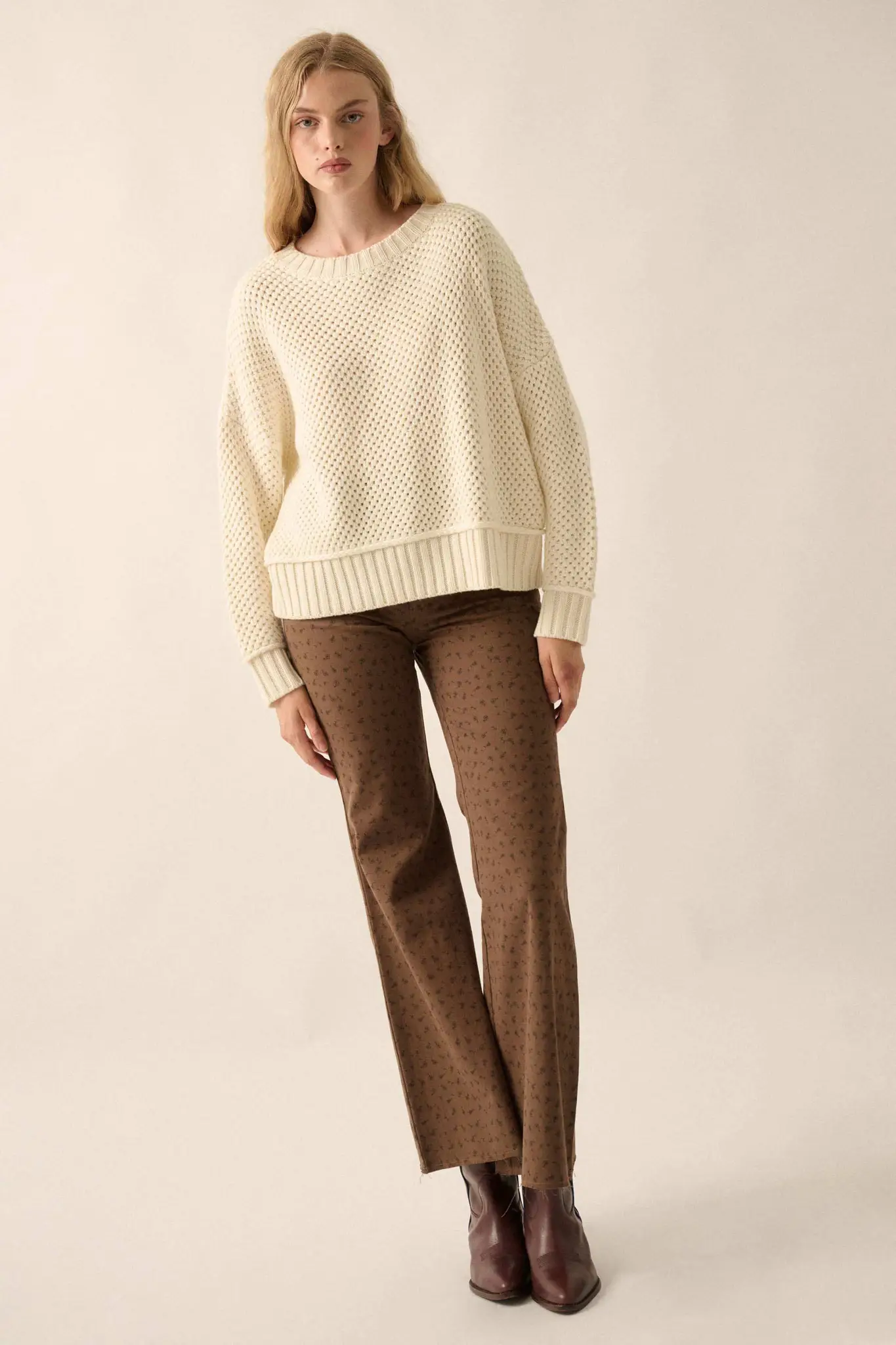 Basically Perfect Chunky Crochet-Knit Sweater - Image 3