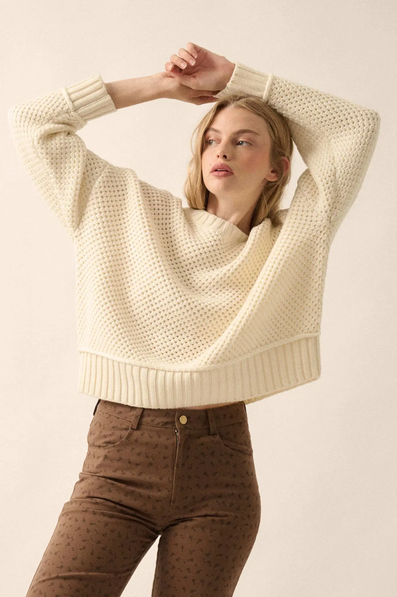 Basically Perfect Chunky Crochet-Knit Sweater - Image 4