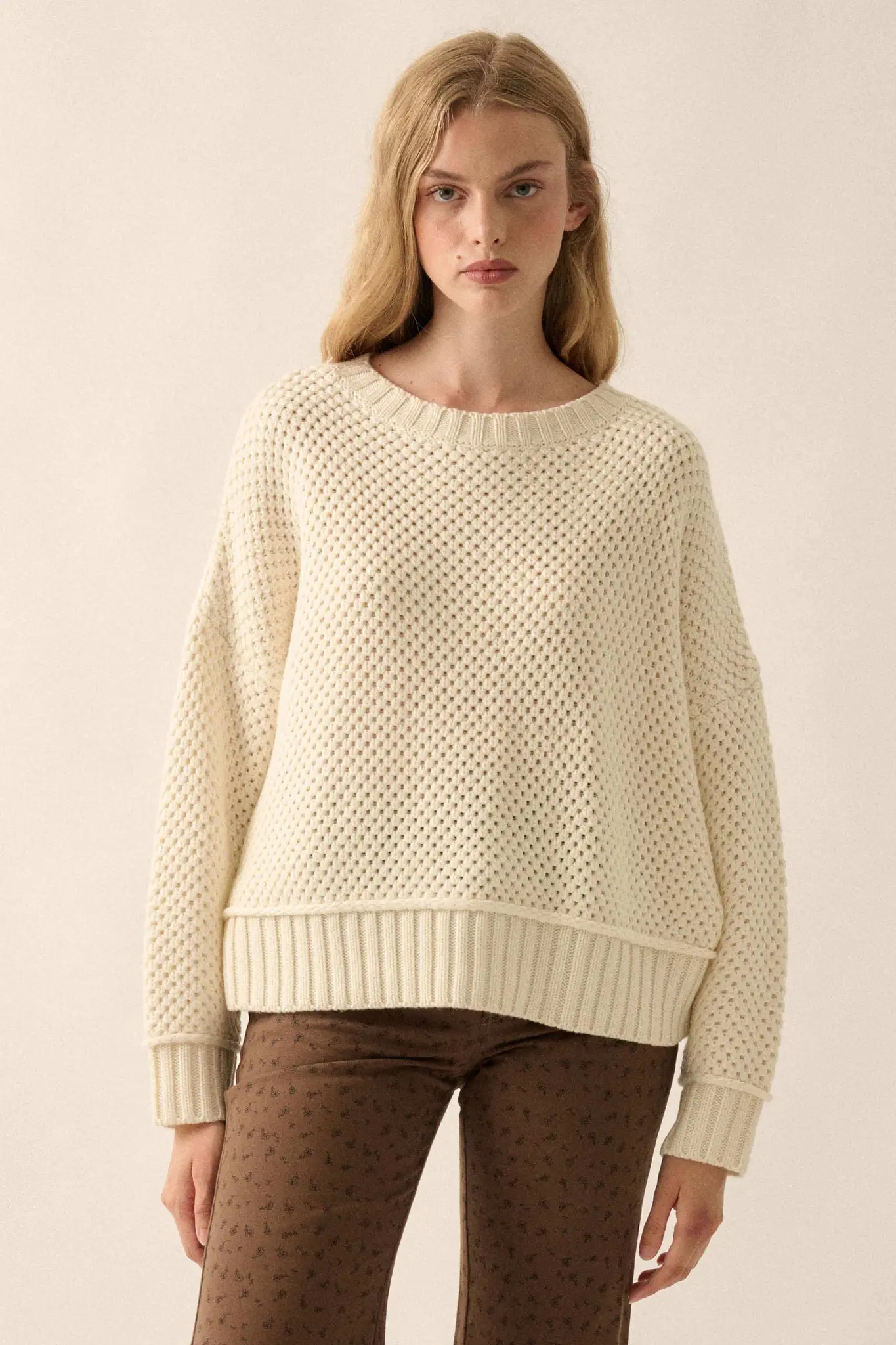 Basically Perfect Chunky Crochet-Knit Sweater - Image 5