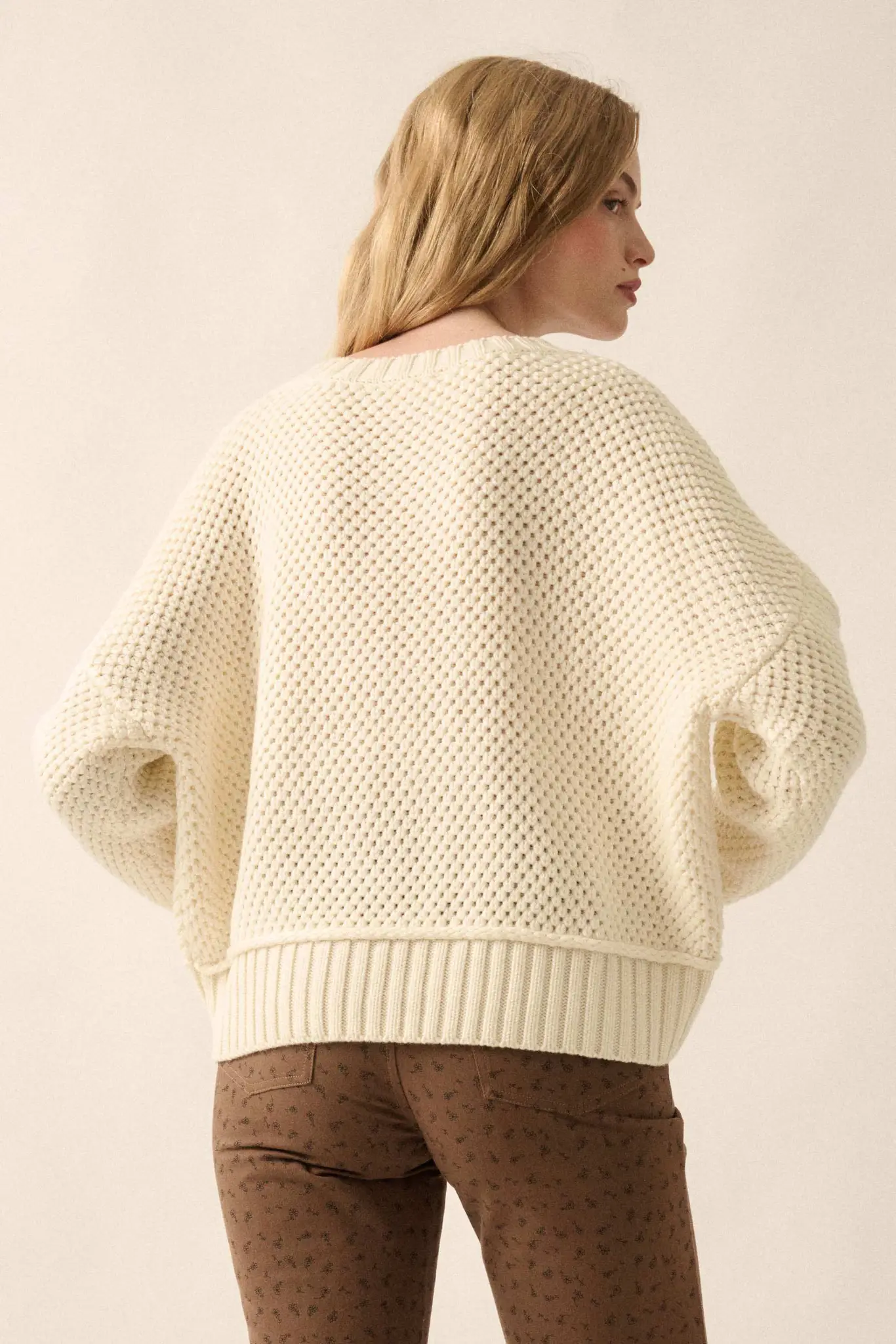 Basically Perfect Chunky Crochet-Knit Sweater - Image 6