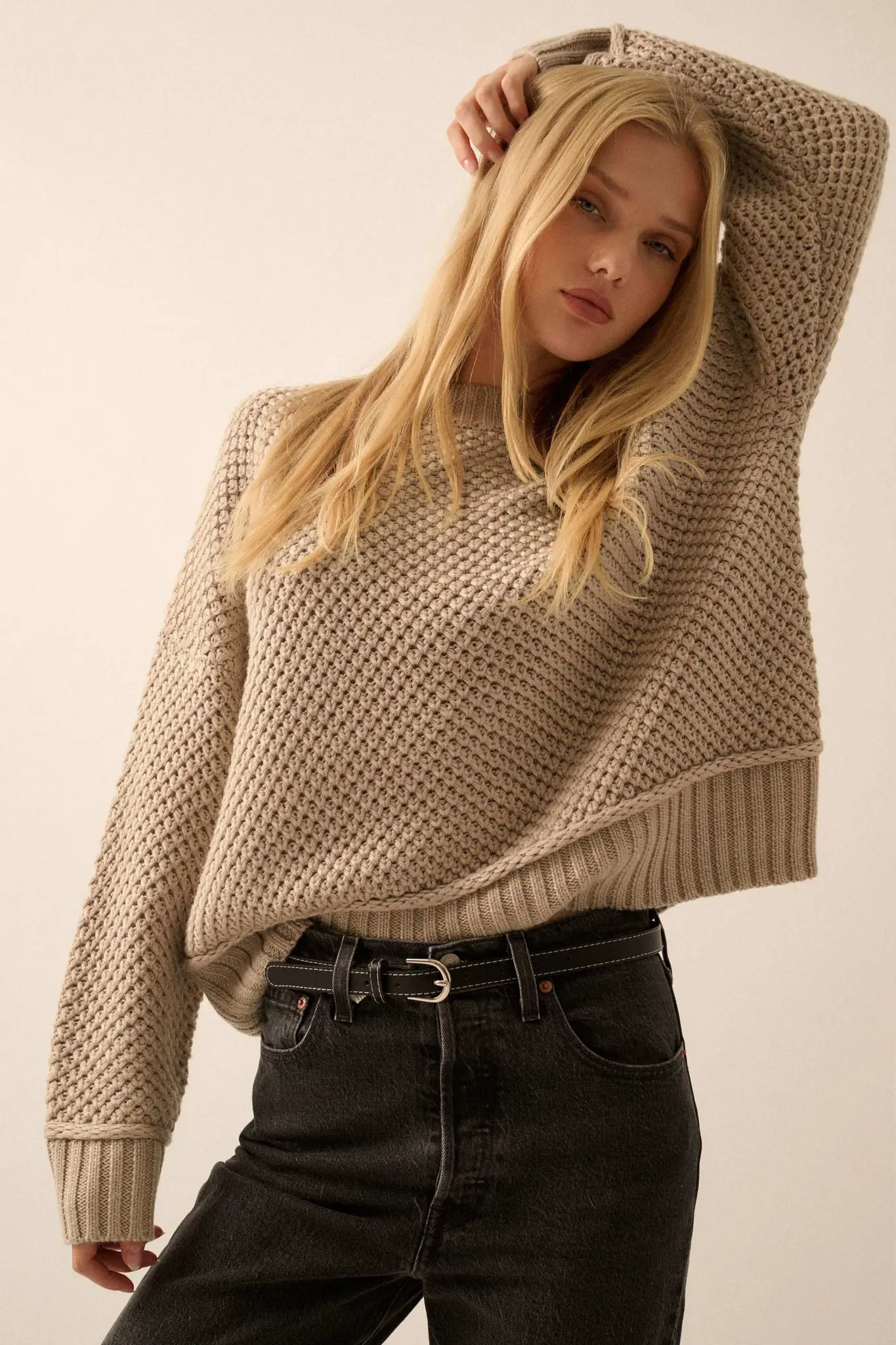 Basically Perfect Chunky Crochet-Knit Sweater - Image 9