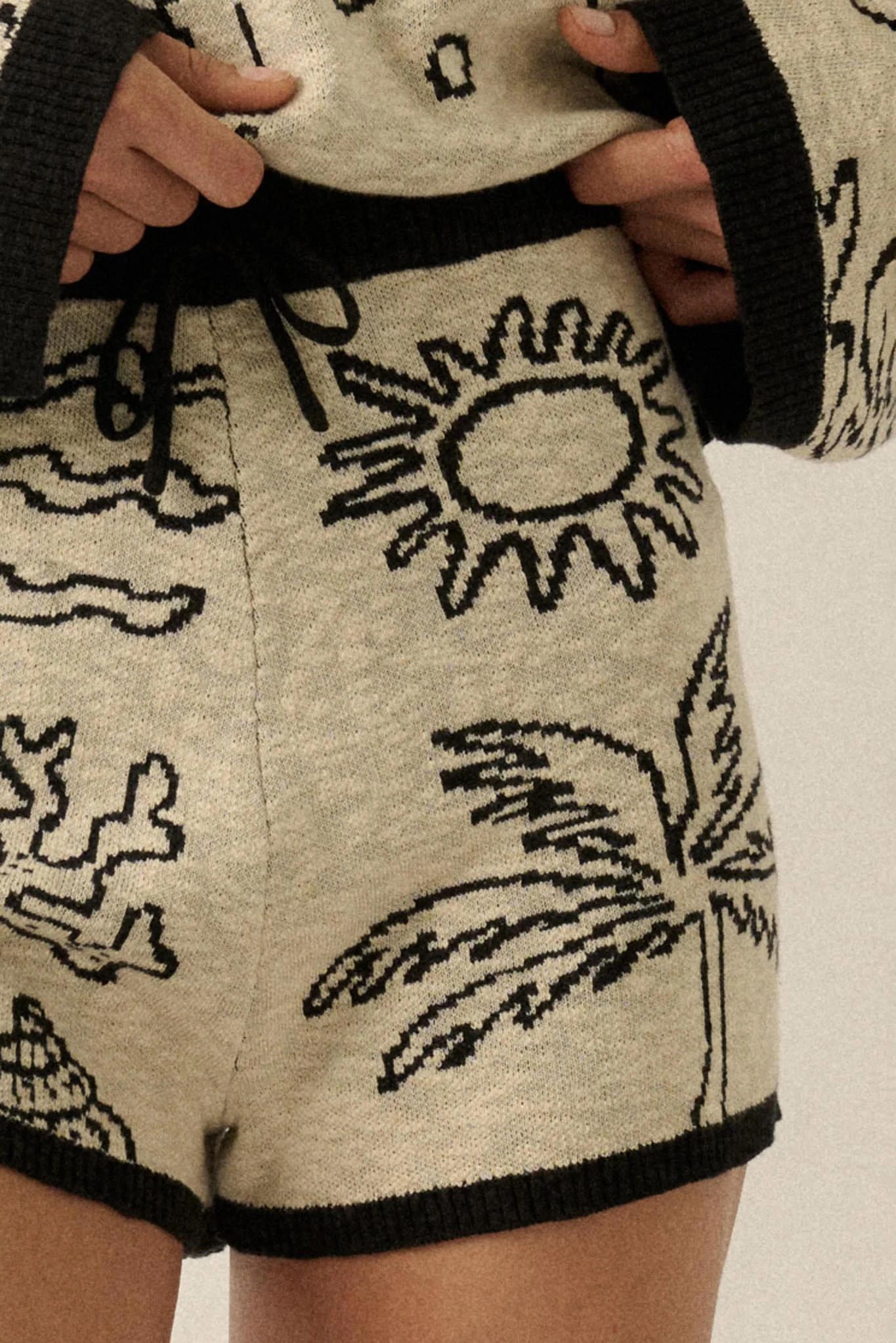 Beach Bum Nautical Jacquard-Knit Sweater Shorts - Image 11