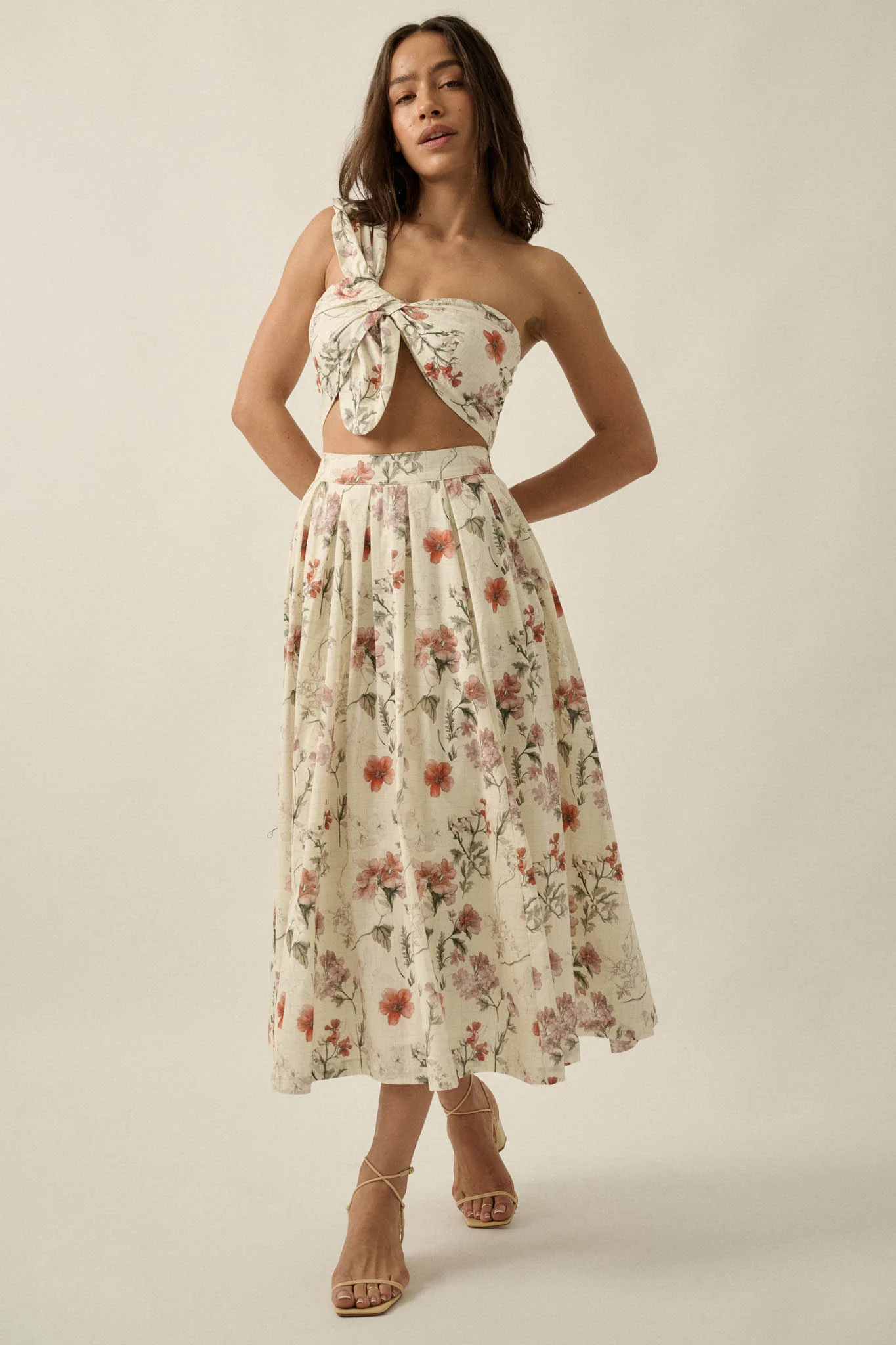 Beautiful Bouquet Floral-Print Pleated Midi Skirt - Image 13