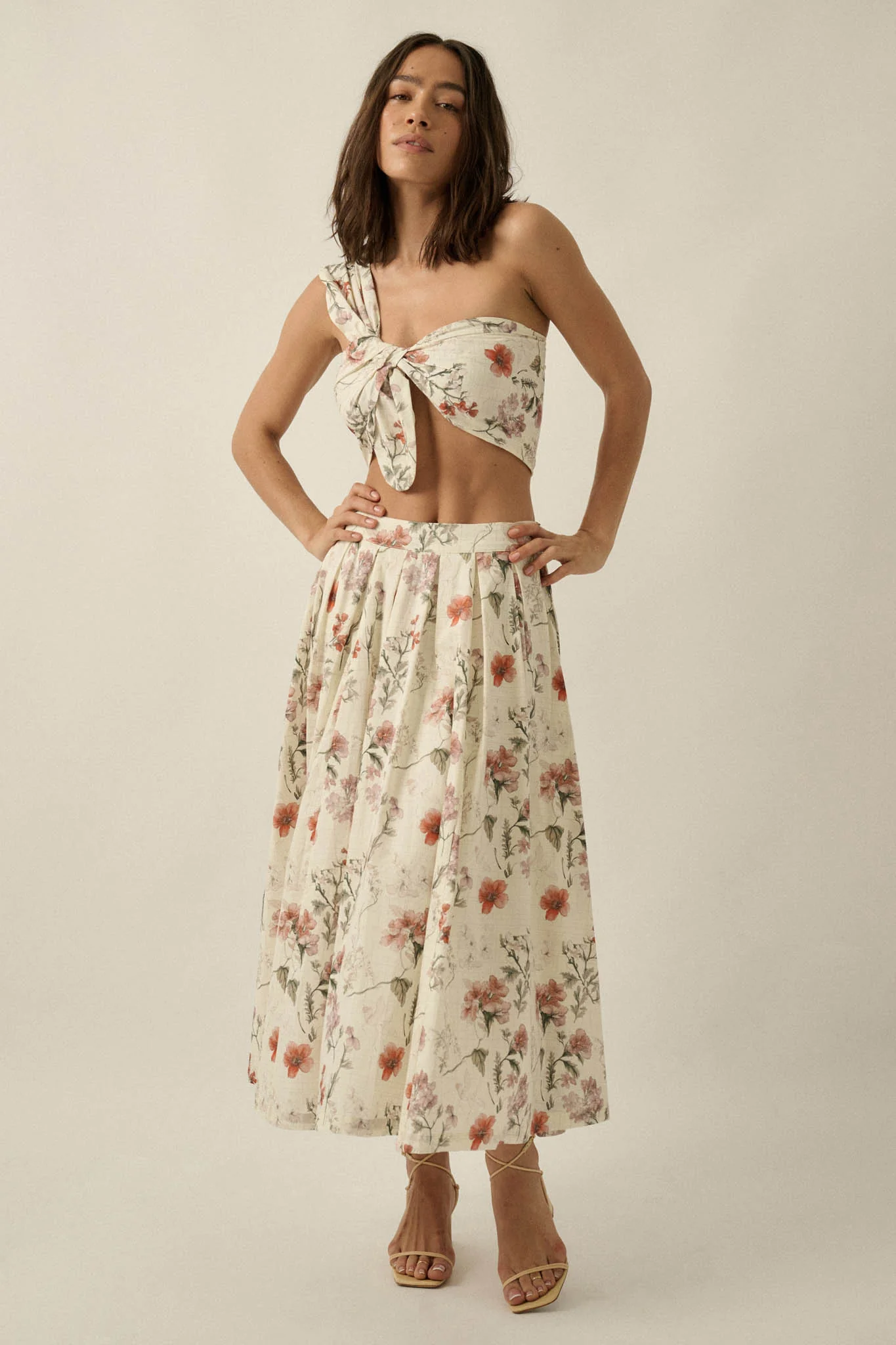 Beautiful Bouquet Floral-Print Pleated Midi Skirt - Image 16